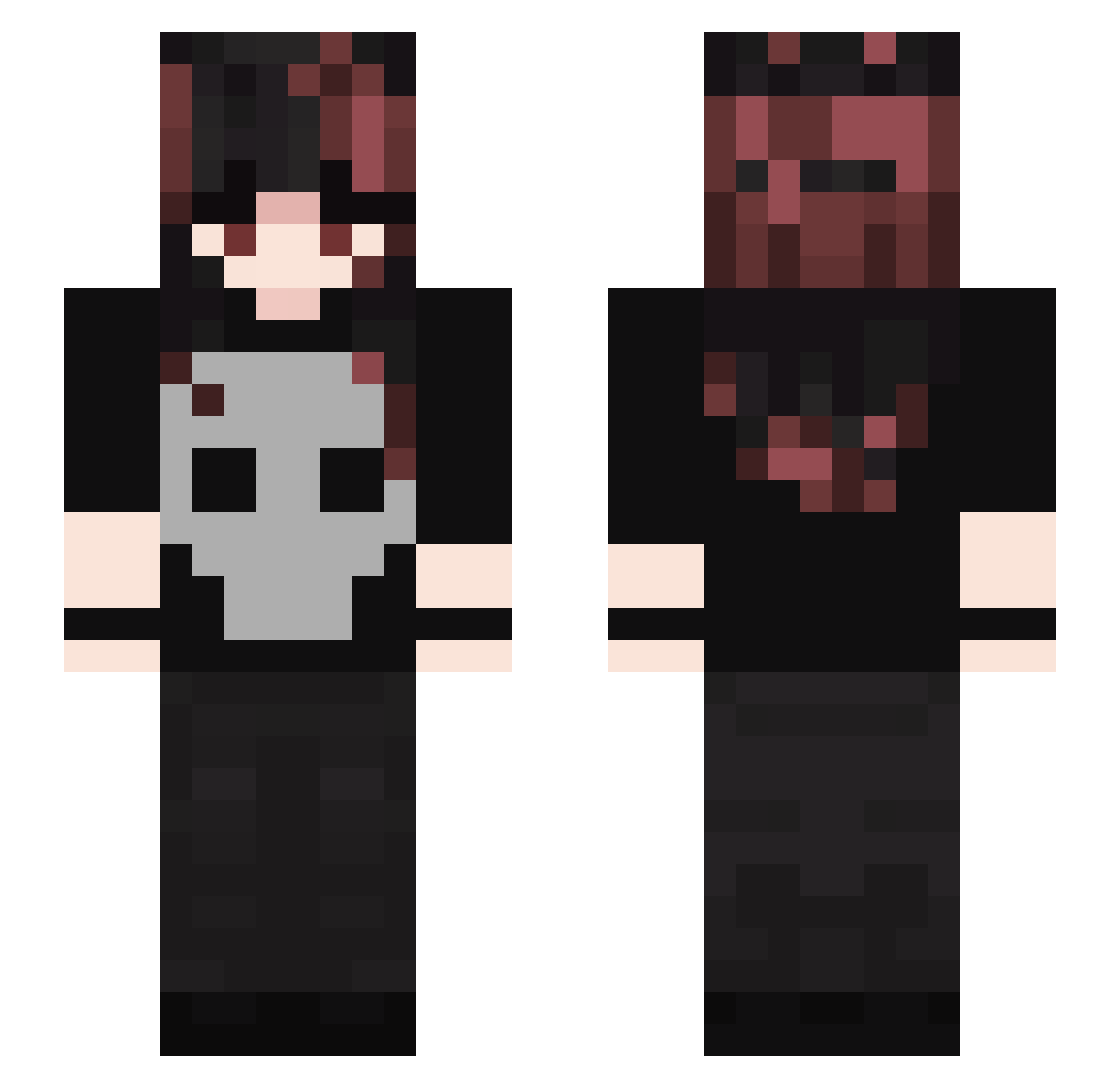 ZYP3RTZE_ Minecraft skin, front and back view