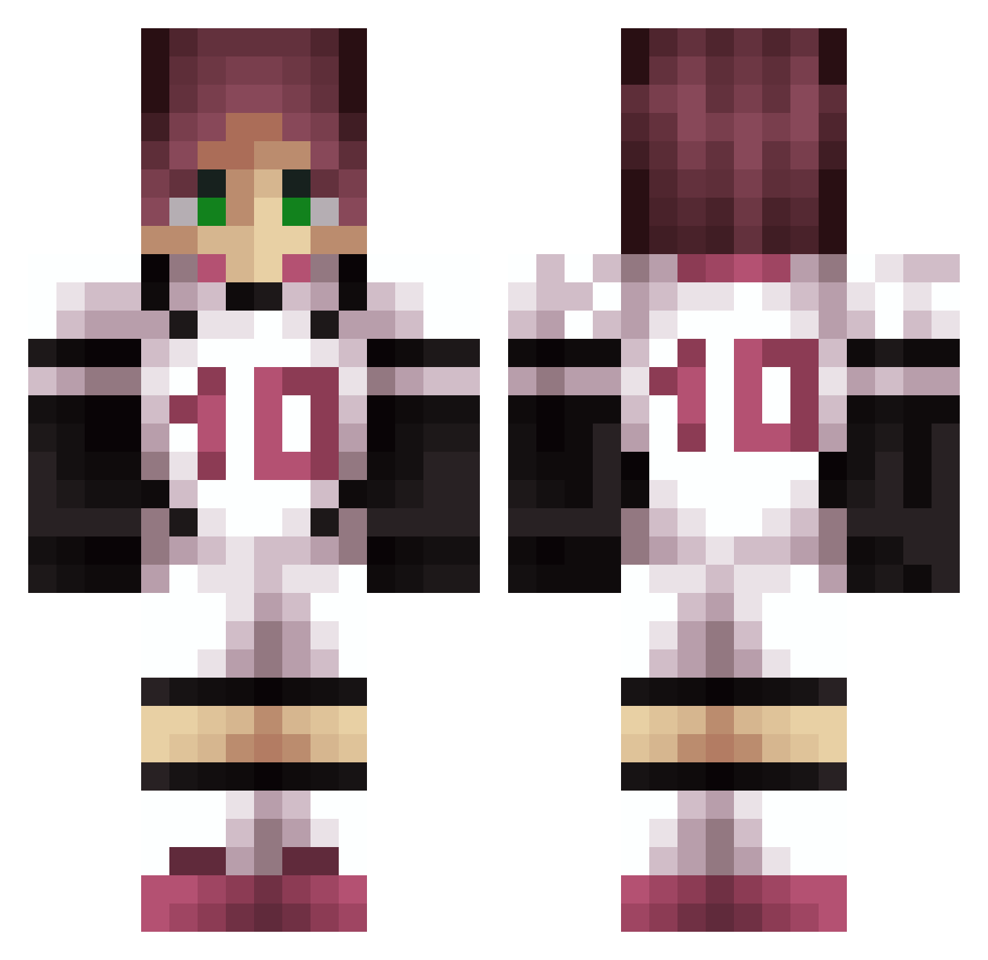 Itzz_T1x Minecraft skin, front and back view