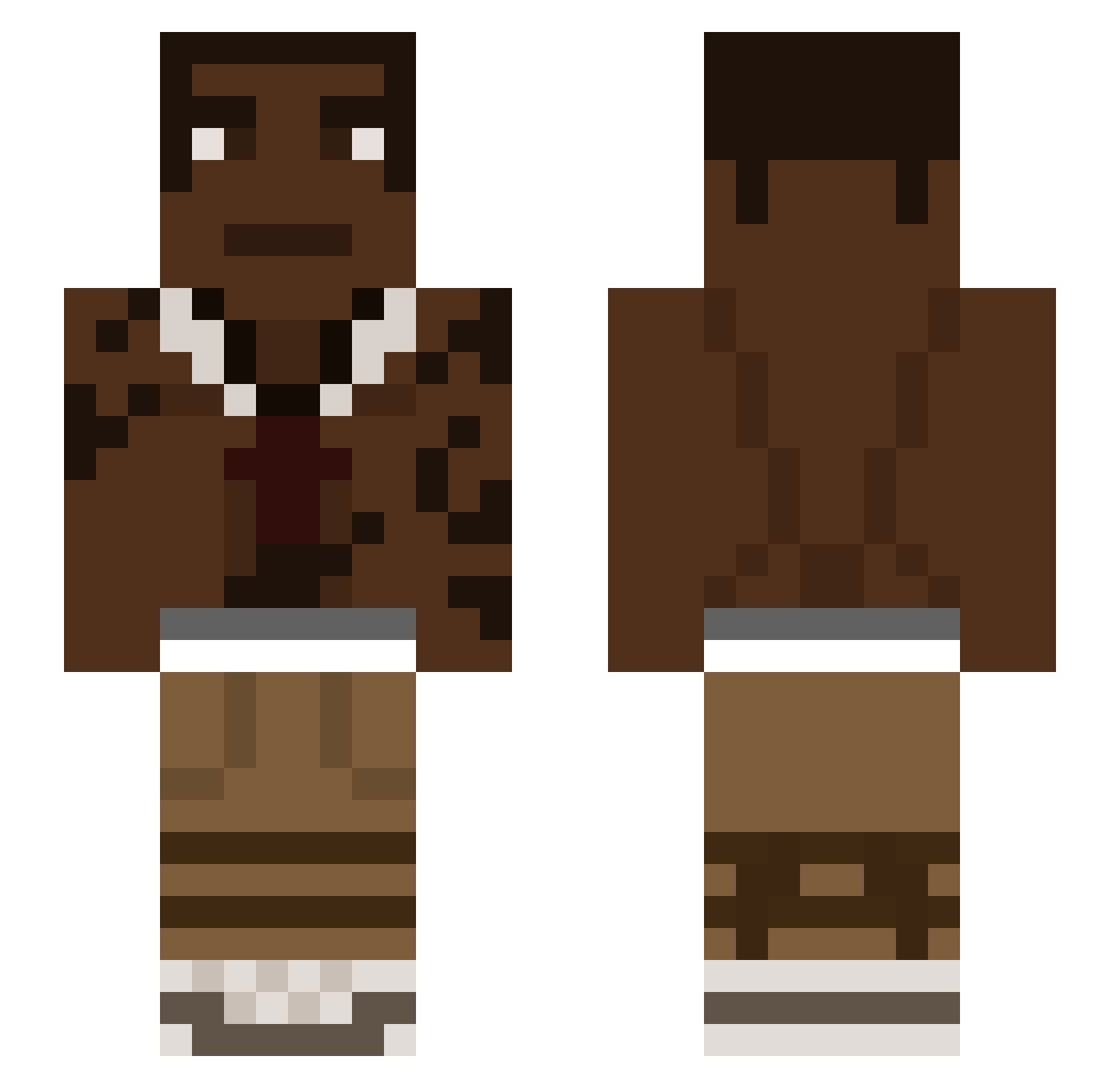 baltazarr10 Minecraft skin, front and back view