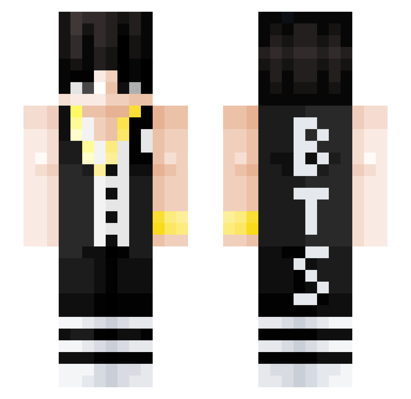 Minty2011 Minecraft skin, front and back view