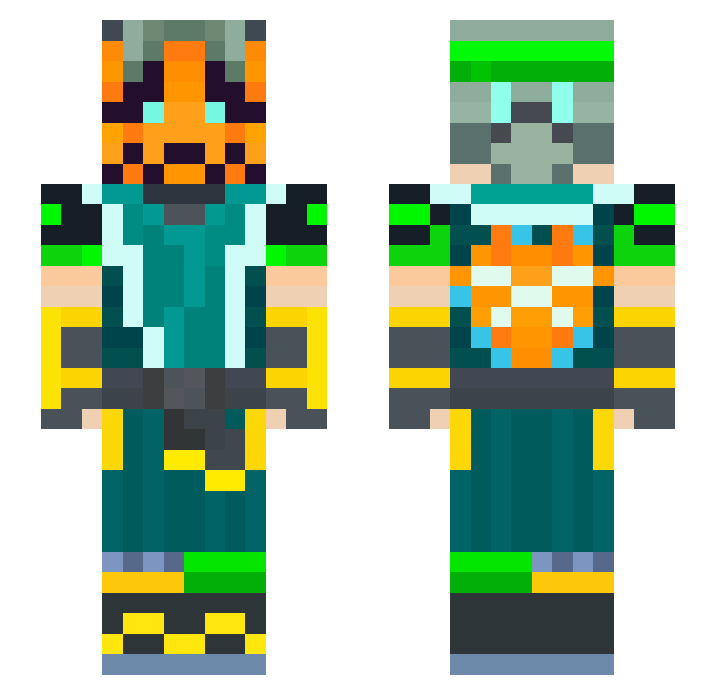 Sunnysitooooo Minecraft skin, front and back view