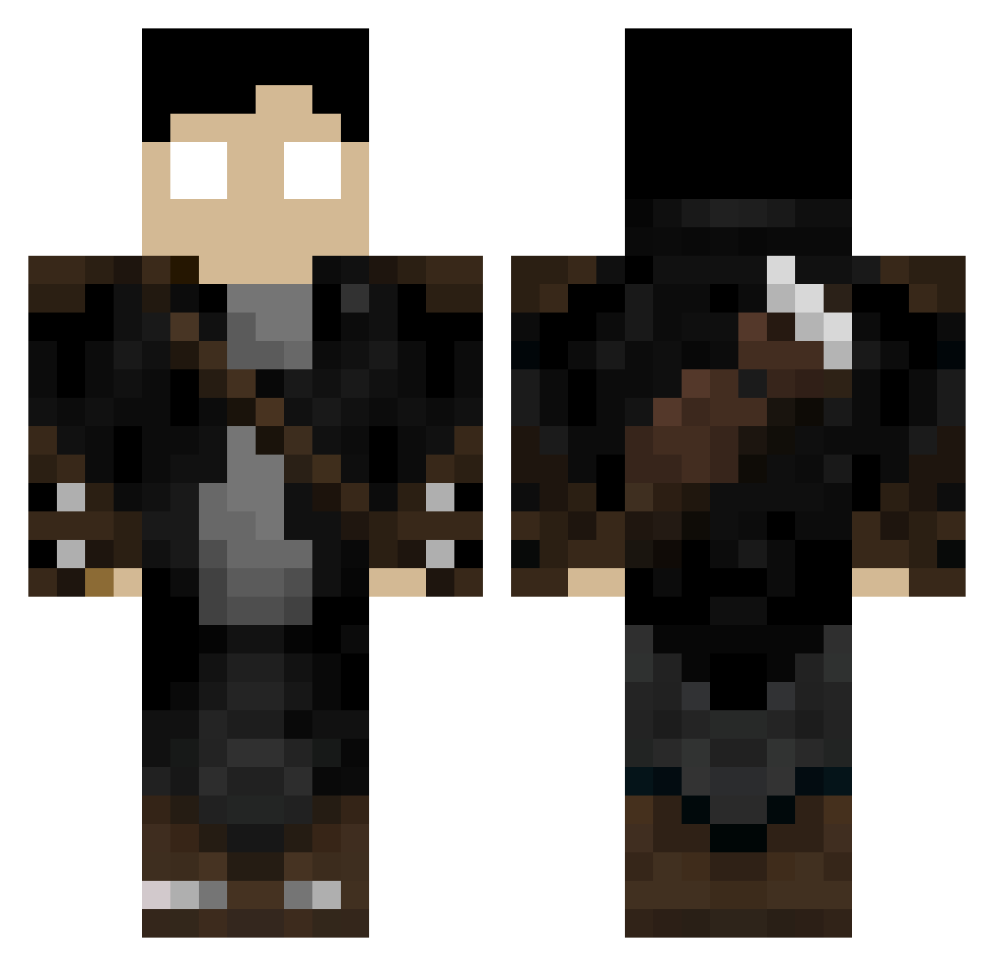 Cauazito Minecraft skin, front and back view