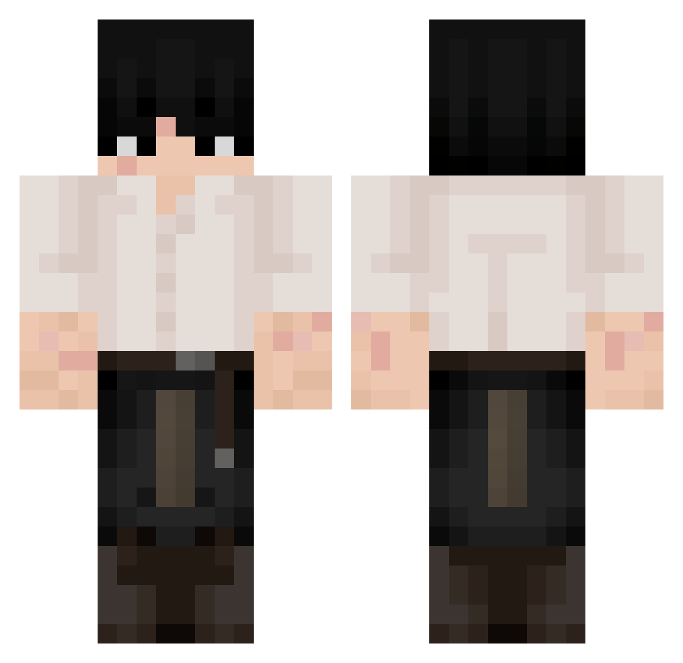 bObiQcz Minecraft skin, front and back view