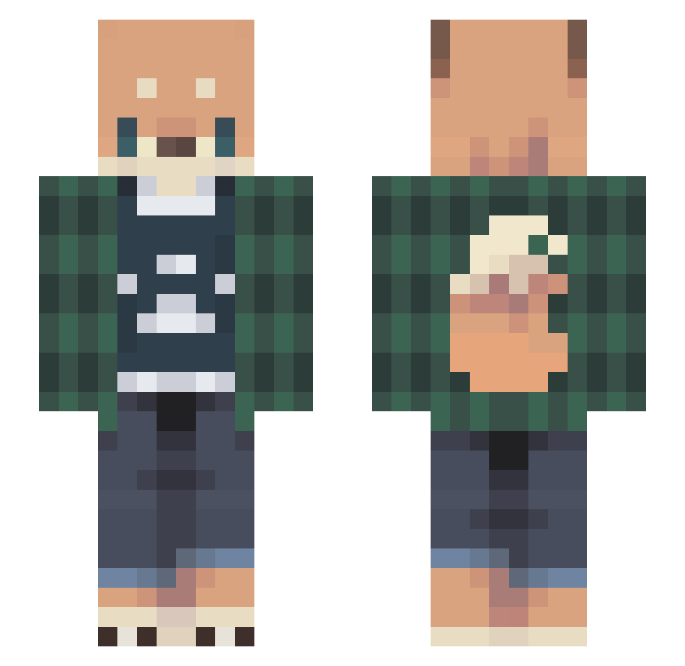SeaSeeker54O421 Minecraft skin, front and back view