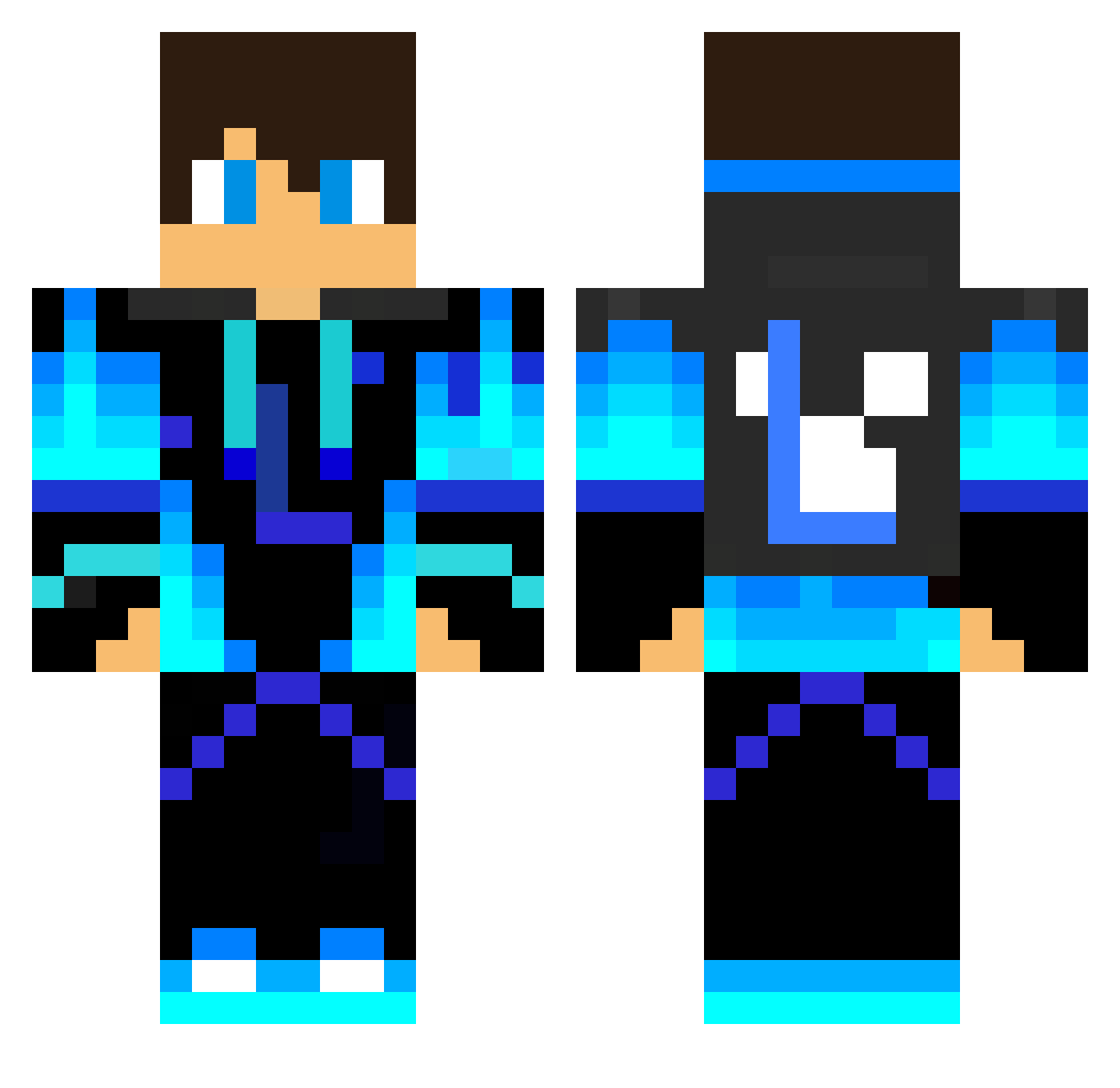 SmallSummit Minecraft skin, front and back view