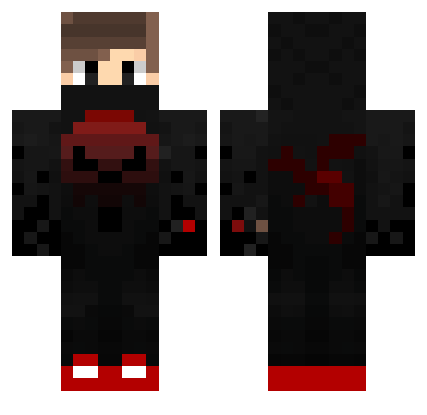 ViniVrau Minecraft skin, front and back view
