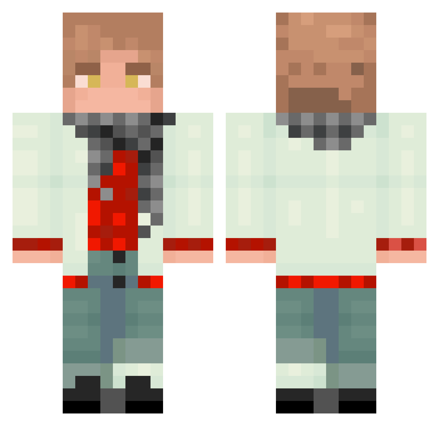Tito_02 Minecraft skin, front and back view