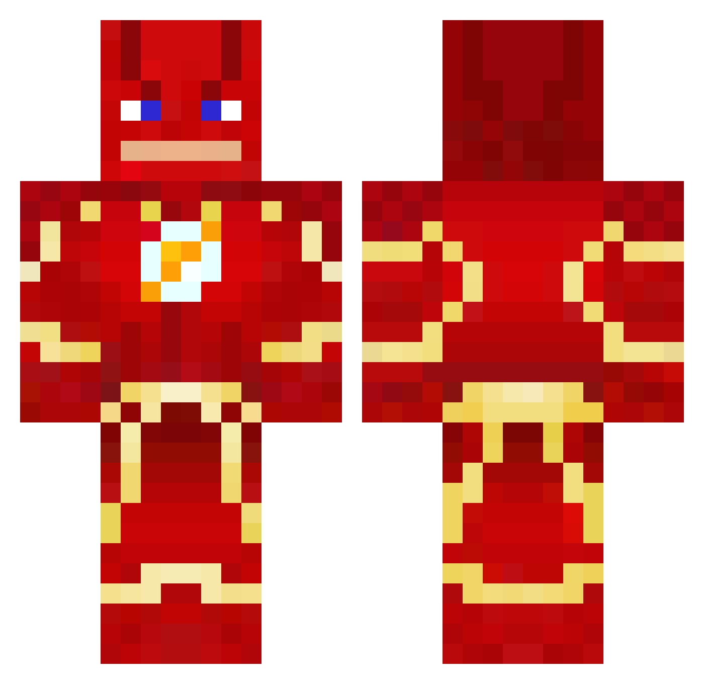 Maxigator Minecraft skin, front and back view