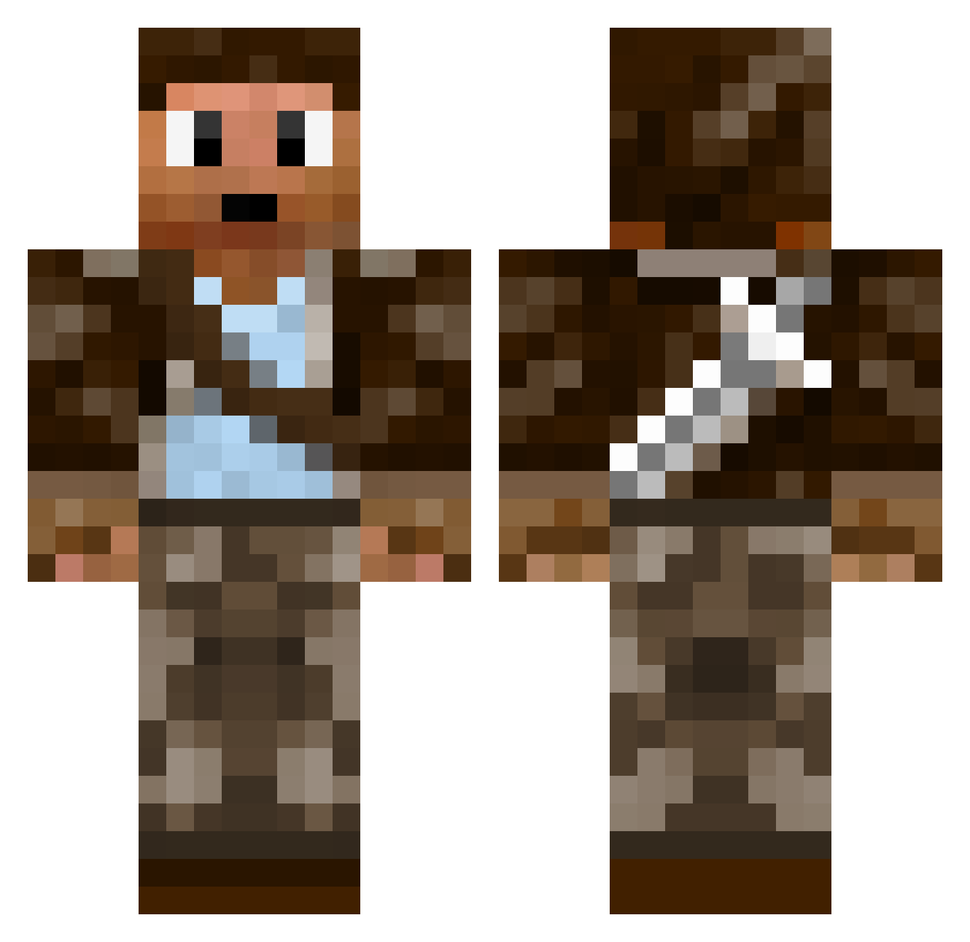 outasight Minecraft skin, front and back view
