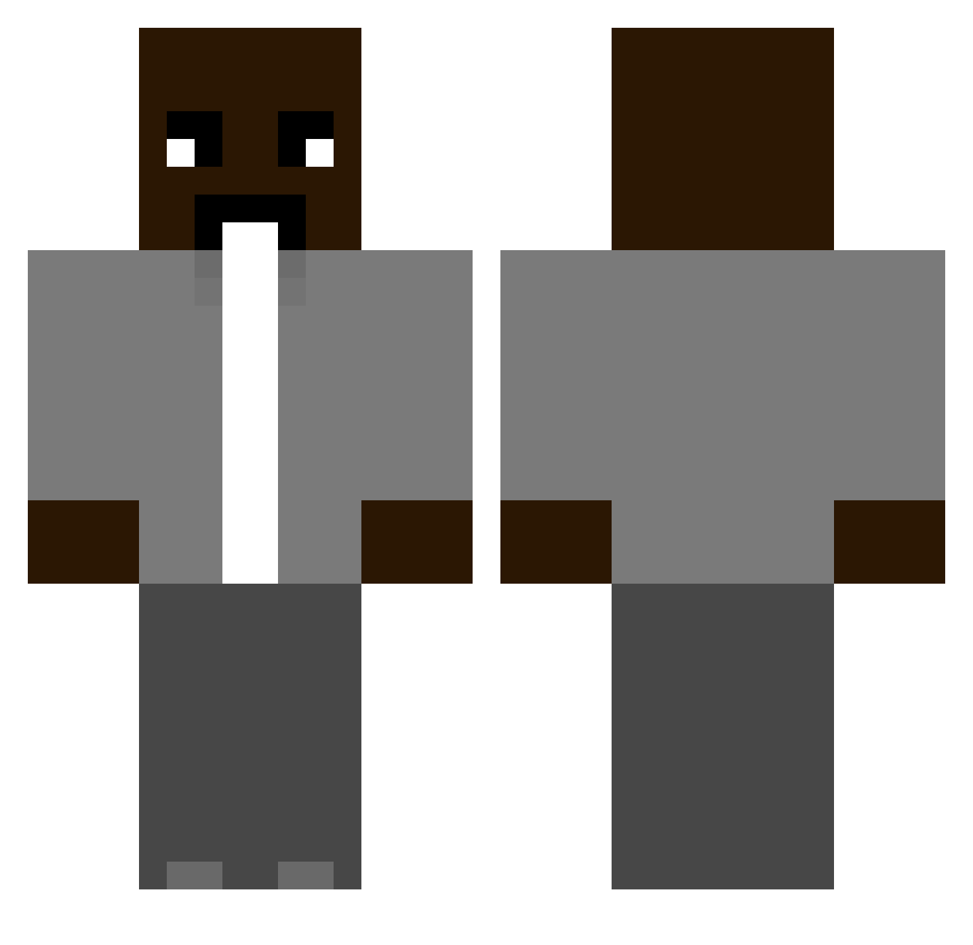 Pob1_ Minecraft skin, front and back view