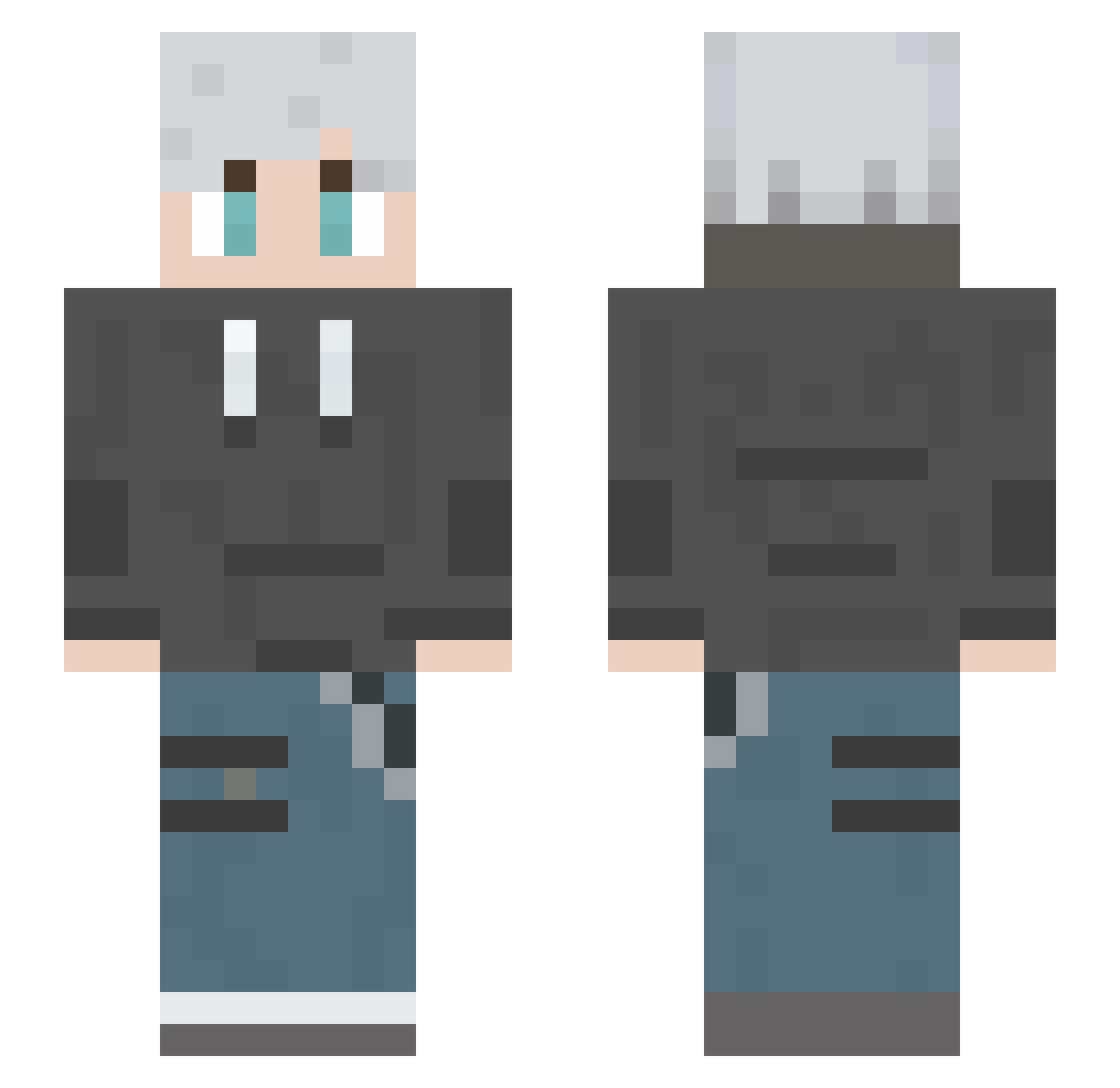 kotonesensation Minecraft skin, front and back view