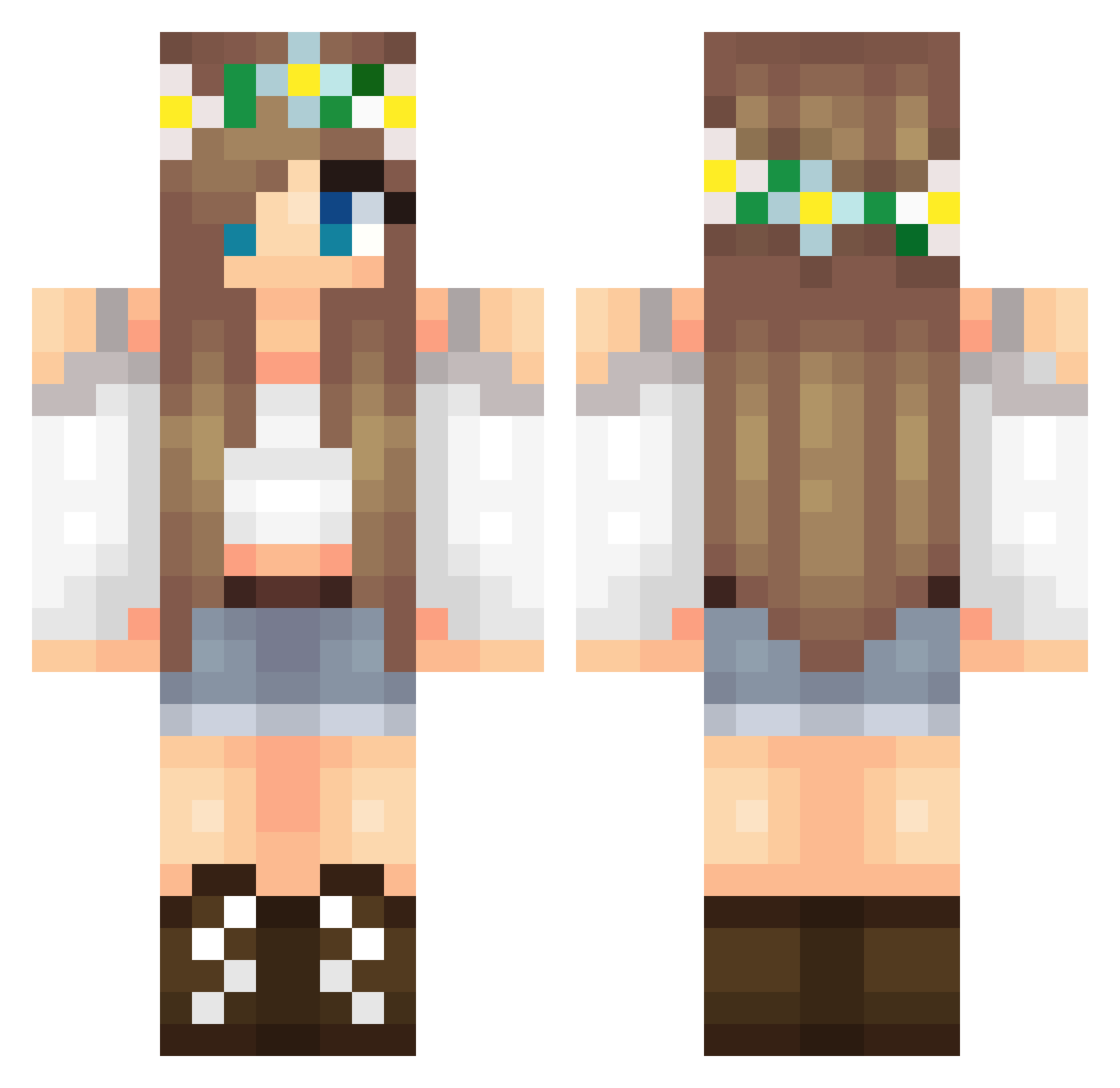 SerhaKDI Minecraft skin, front and back view