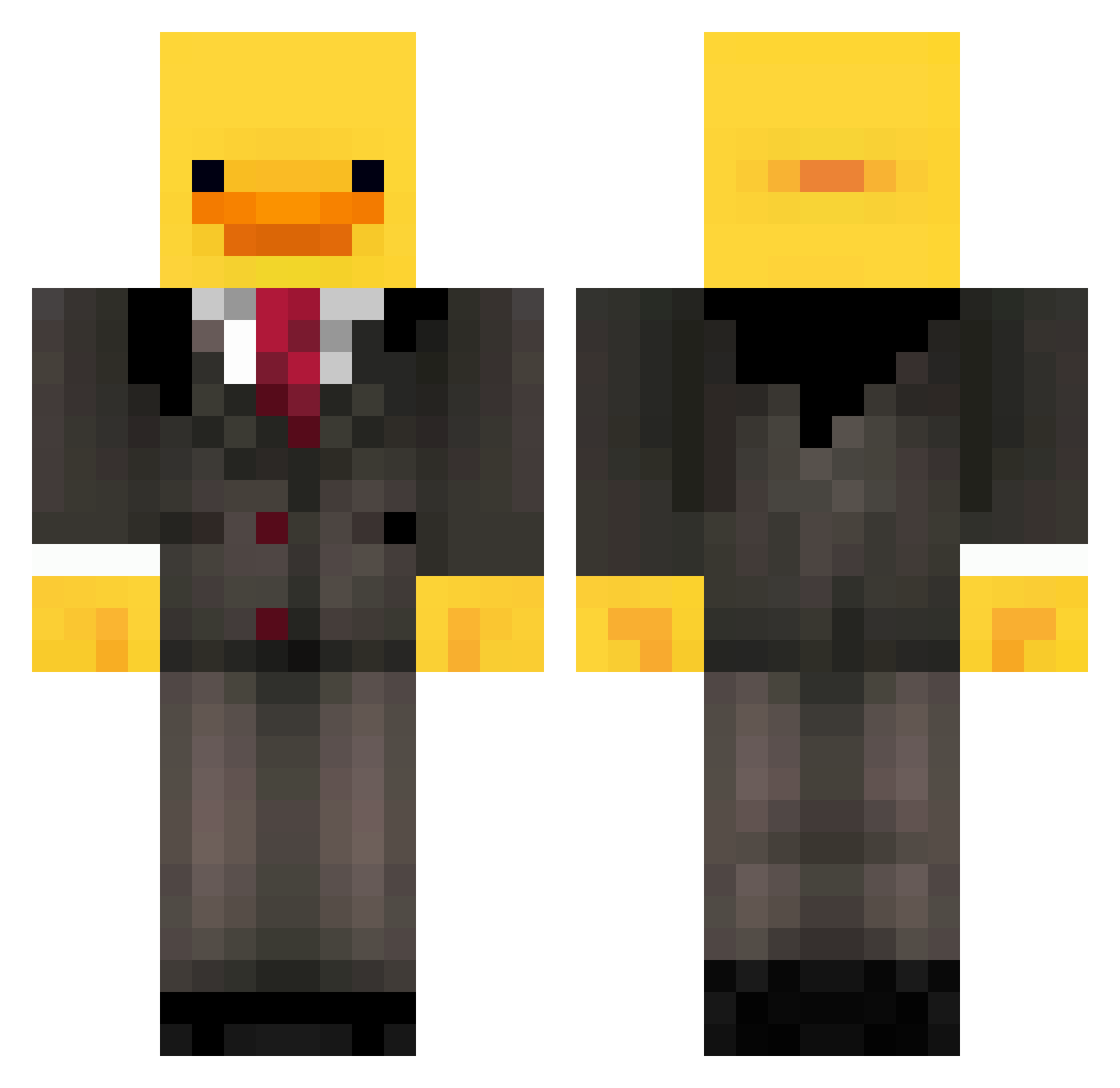 RankkuriRane Minecraft skin, front and back view