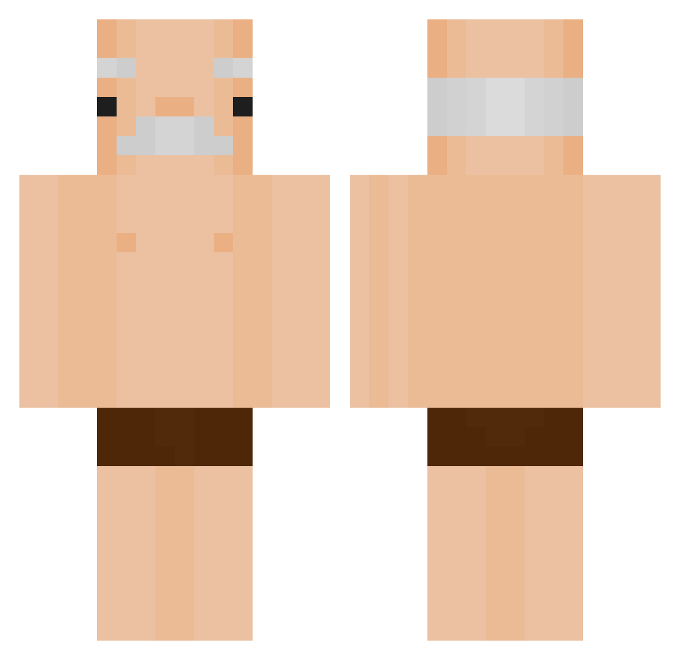 Hyeong06 Minecraft skin, front and back view