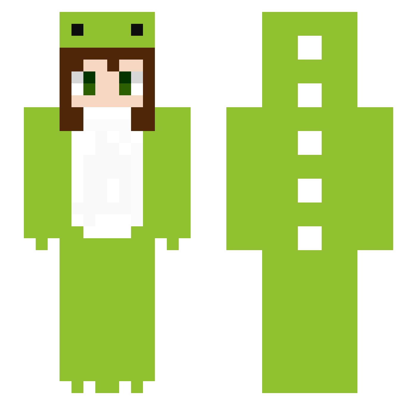 sarahthelolipop Minecraft skin, front and back view