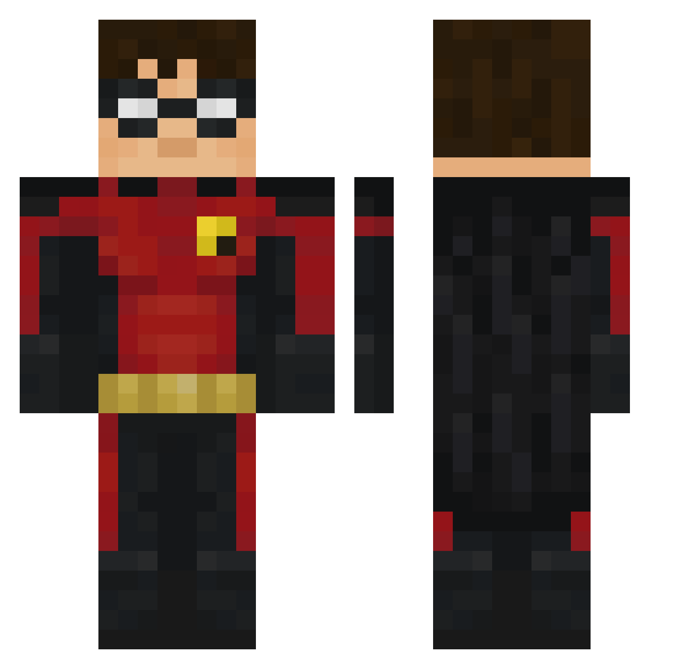 ElBenezuela Minecraft skin, front and back view