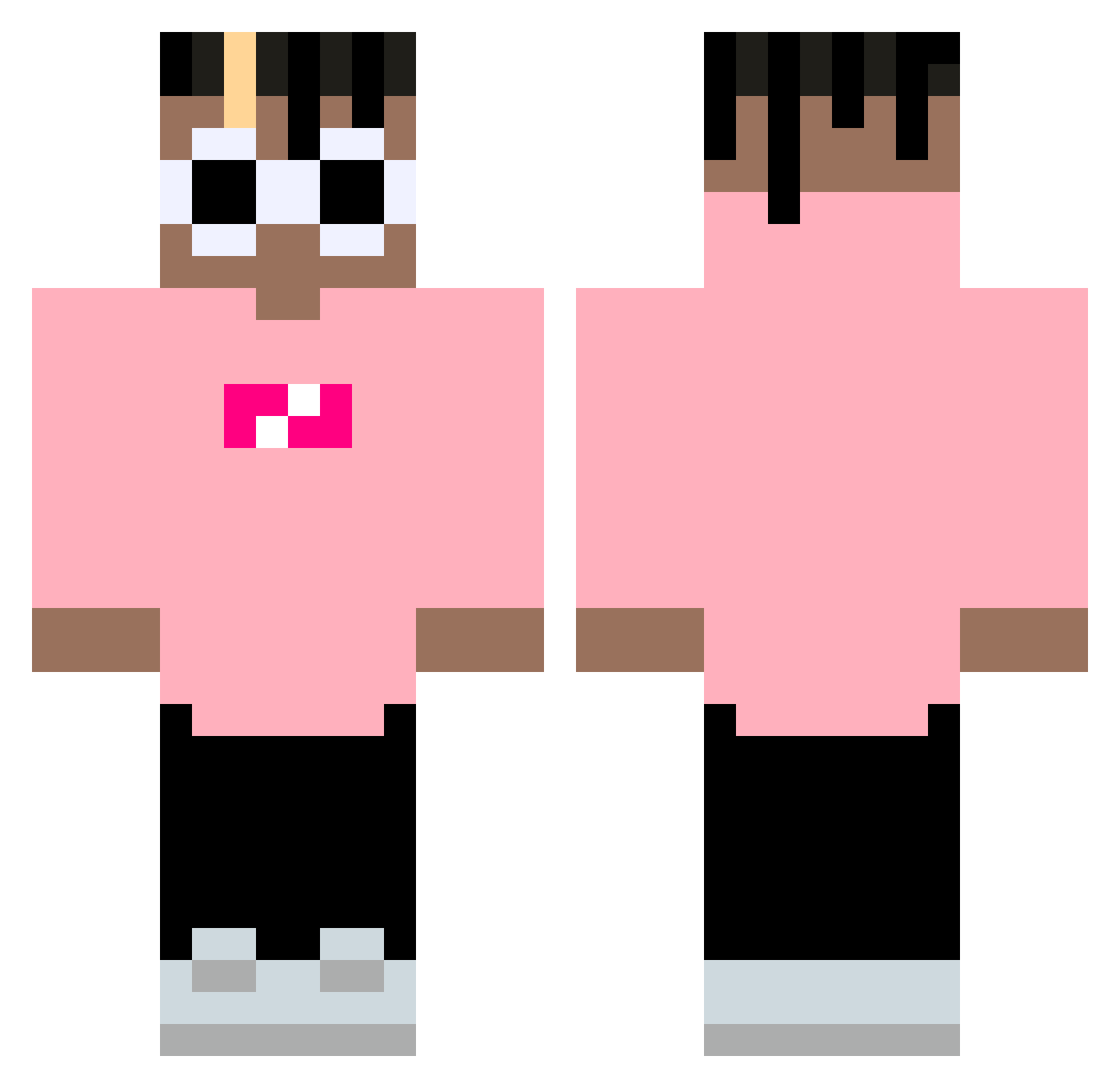 WilliamMLBR Minecraft skin, front and back view