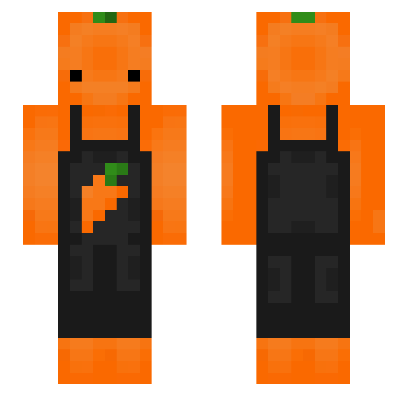 DaringDalin Minecraft skin, front and back view