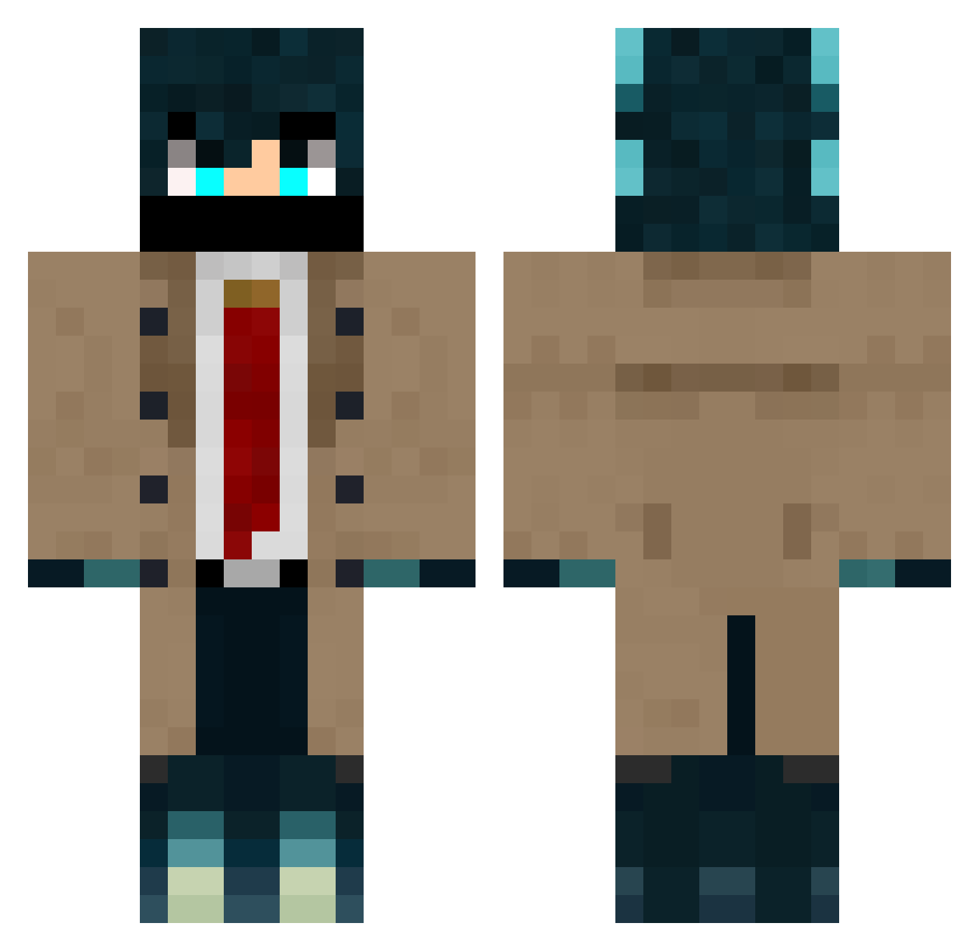 The_Warden6276 Minecraft skin, front and back view