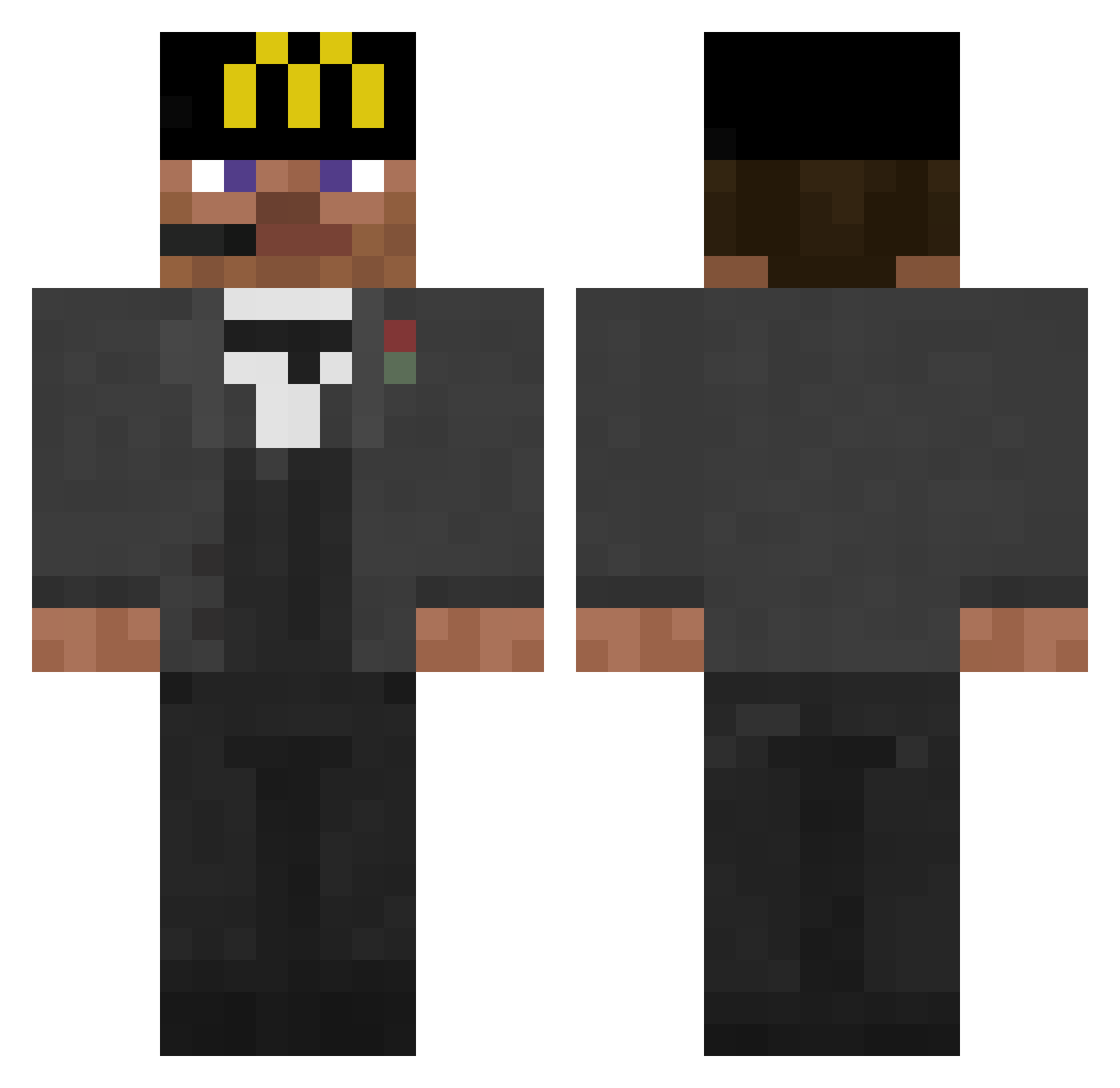 VictoR57155 Minecraft skin, front and back view