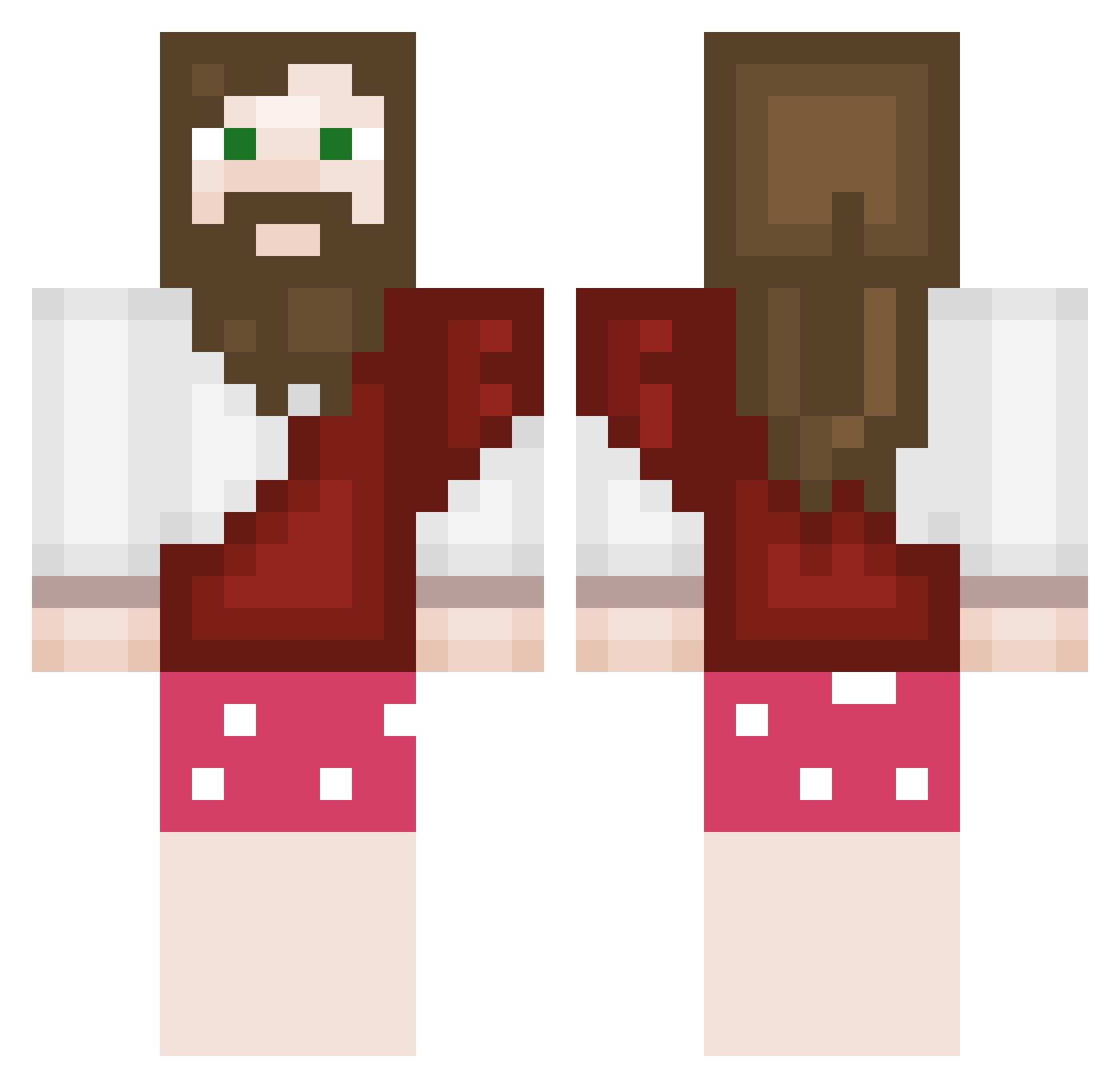 crazyhagin32 Minecraft skin, front and back view