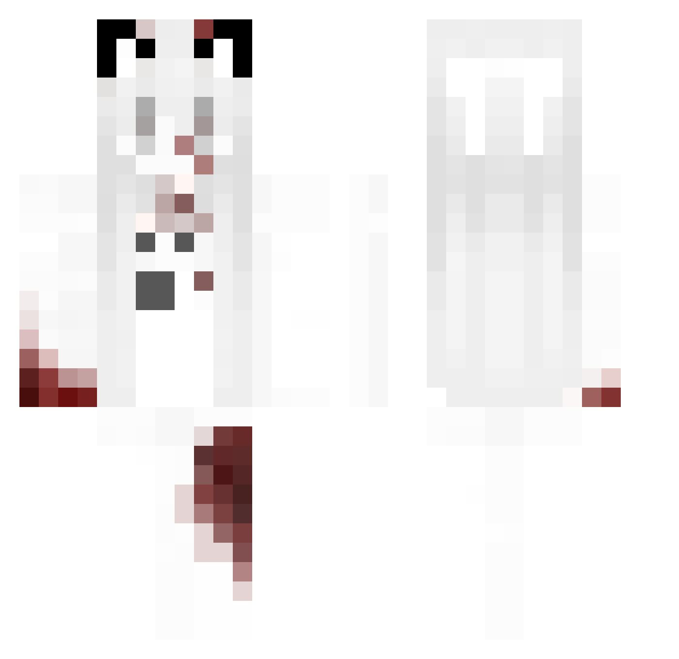 NaNSlime Minecraft skin, front and back view