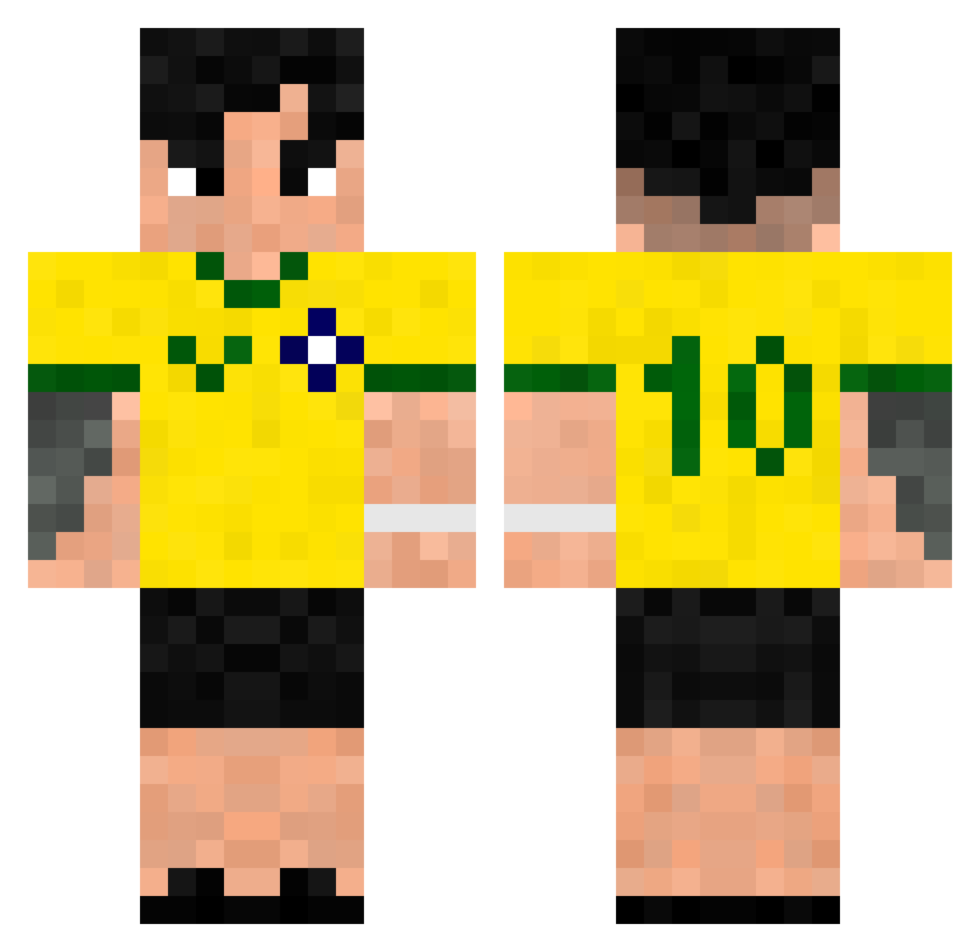 4nge11 Minecraft skin, front and back view