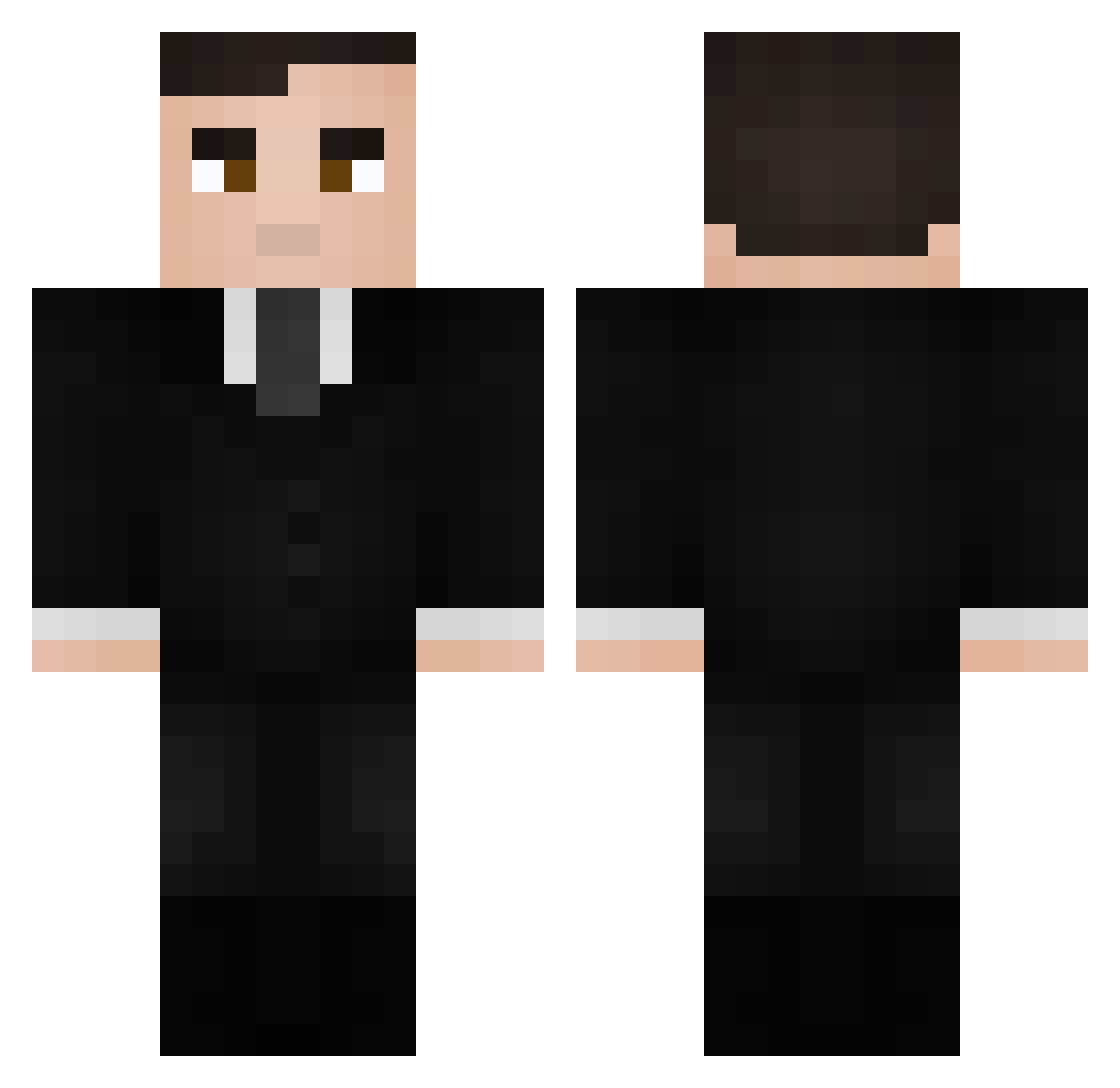 platovoplomo Minecraft skin, front and back view