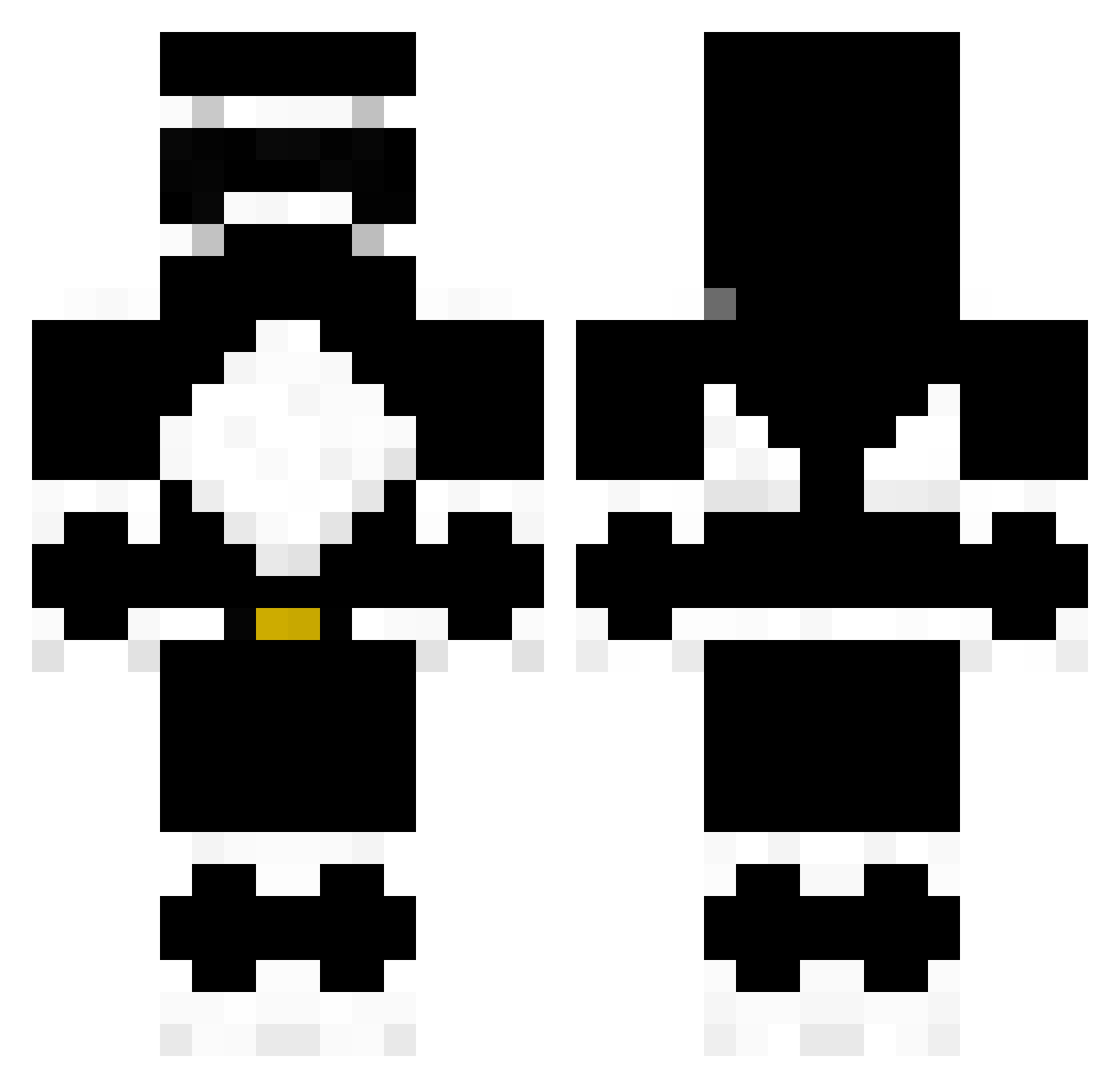 PaulinhoFrutinha Minecraft skin, front and back view