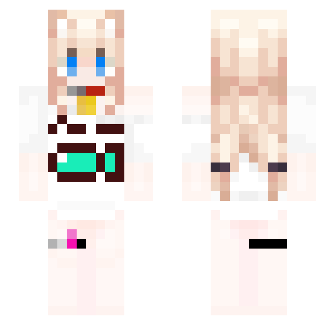 weiyinliu Minecraft skin, front and back view