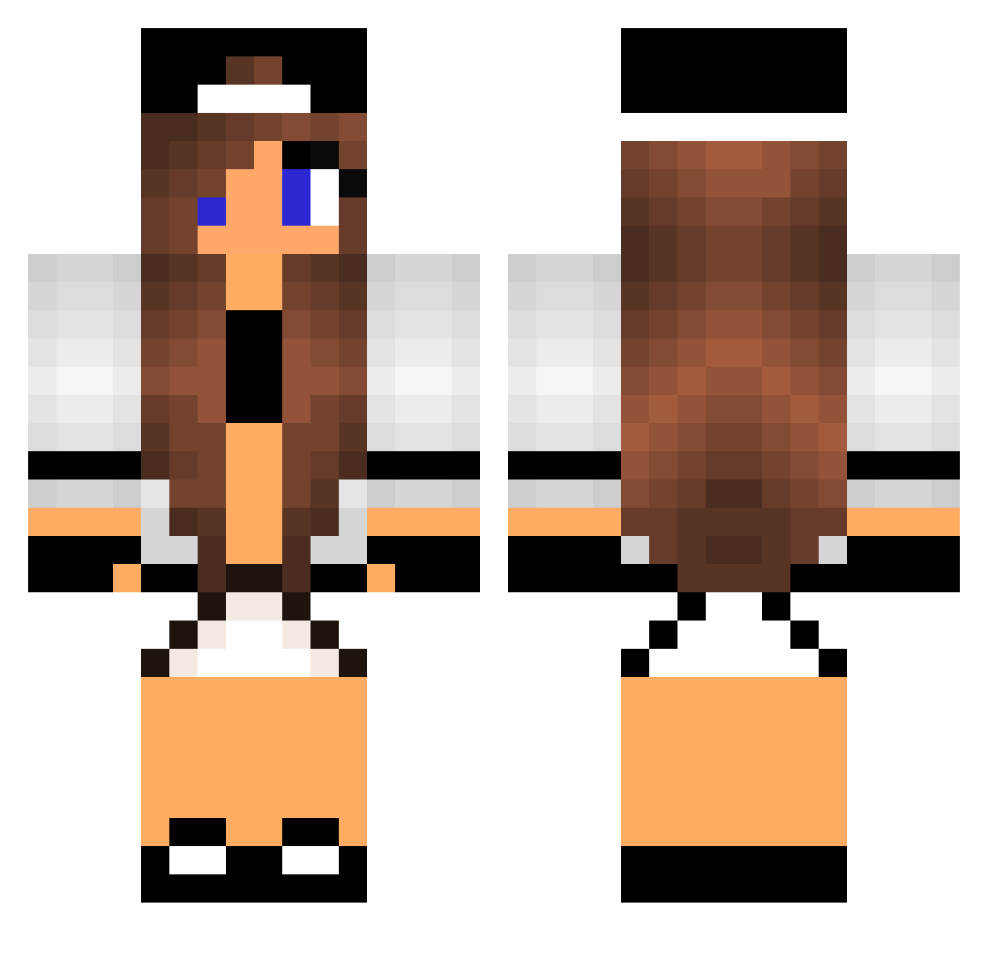 Delaney1533 Minecraft skin, front and back view