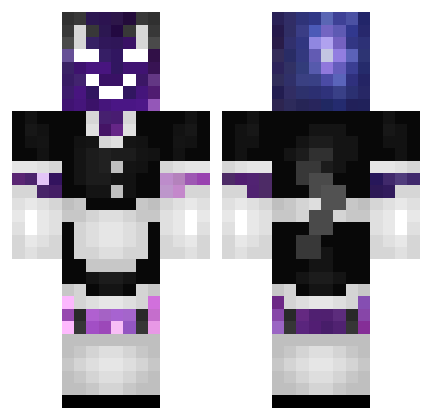 ___Nebula__ Minecraft skin, front and back view