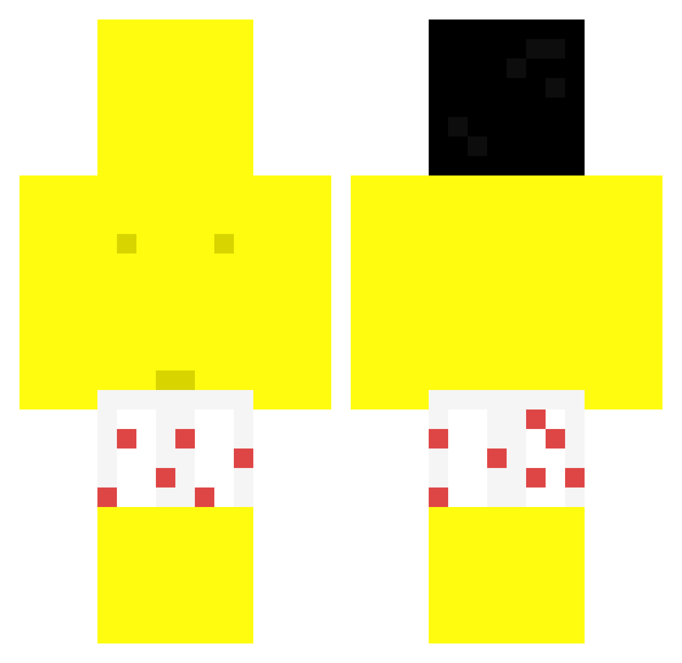 kainq Minecraft skin, front and back view