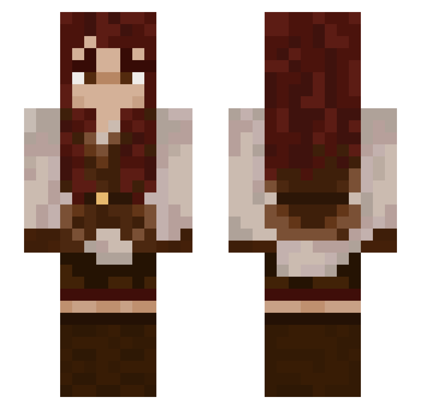 kiszelol Minecraft skin, front and back view