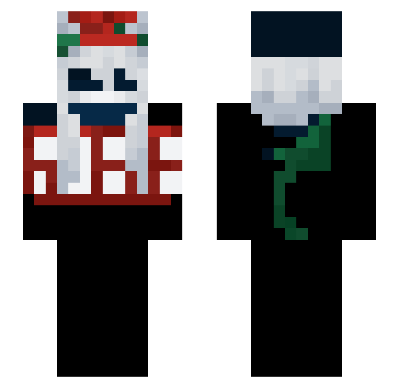 roseisdeadXP Minecraft skin, front and back view