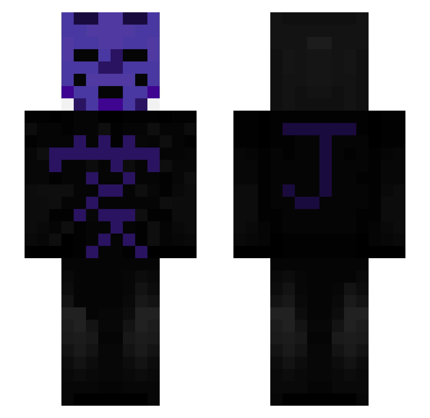 itph Minecraft skin, front and back view