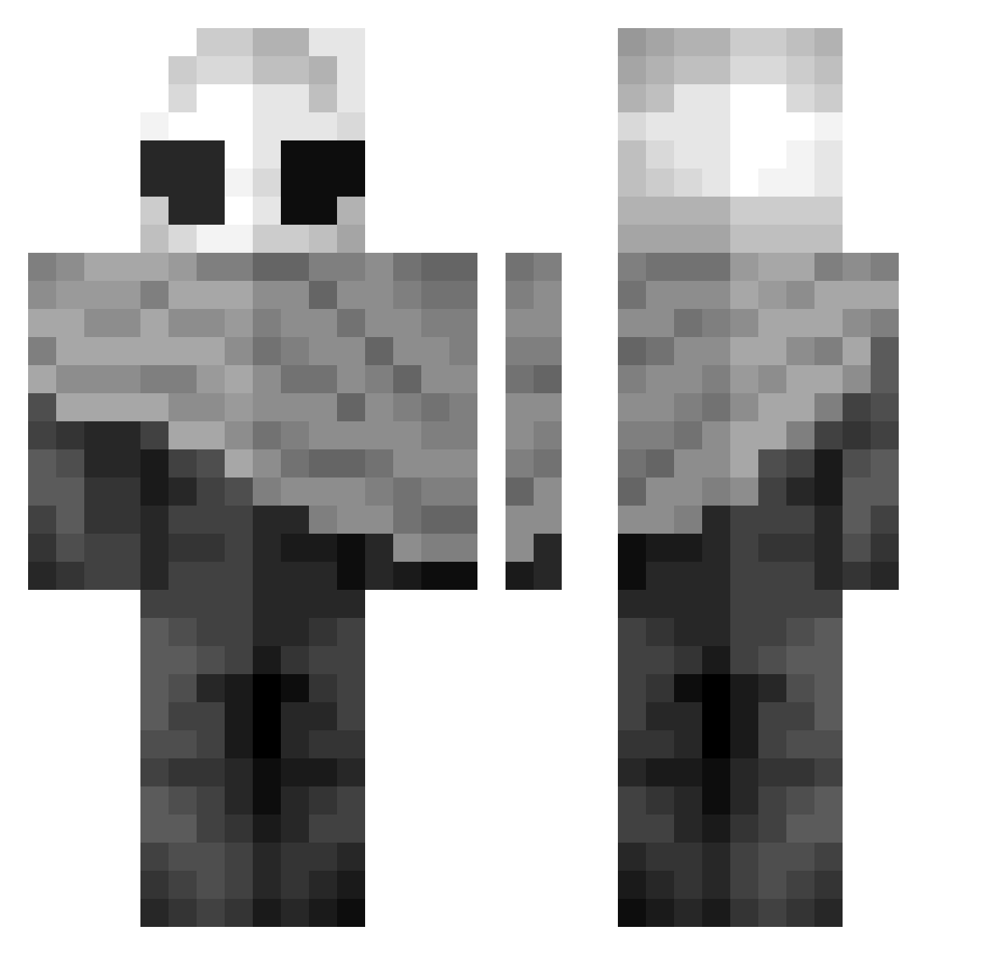 M1shayy Minecraft skin, front and back view