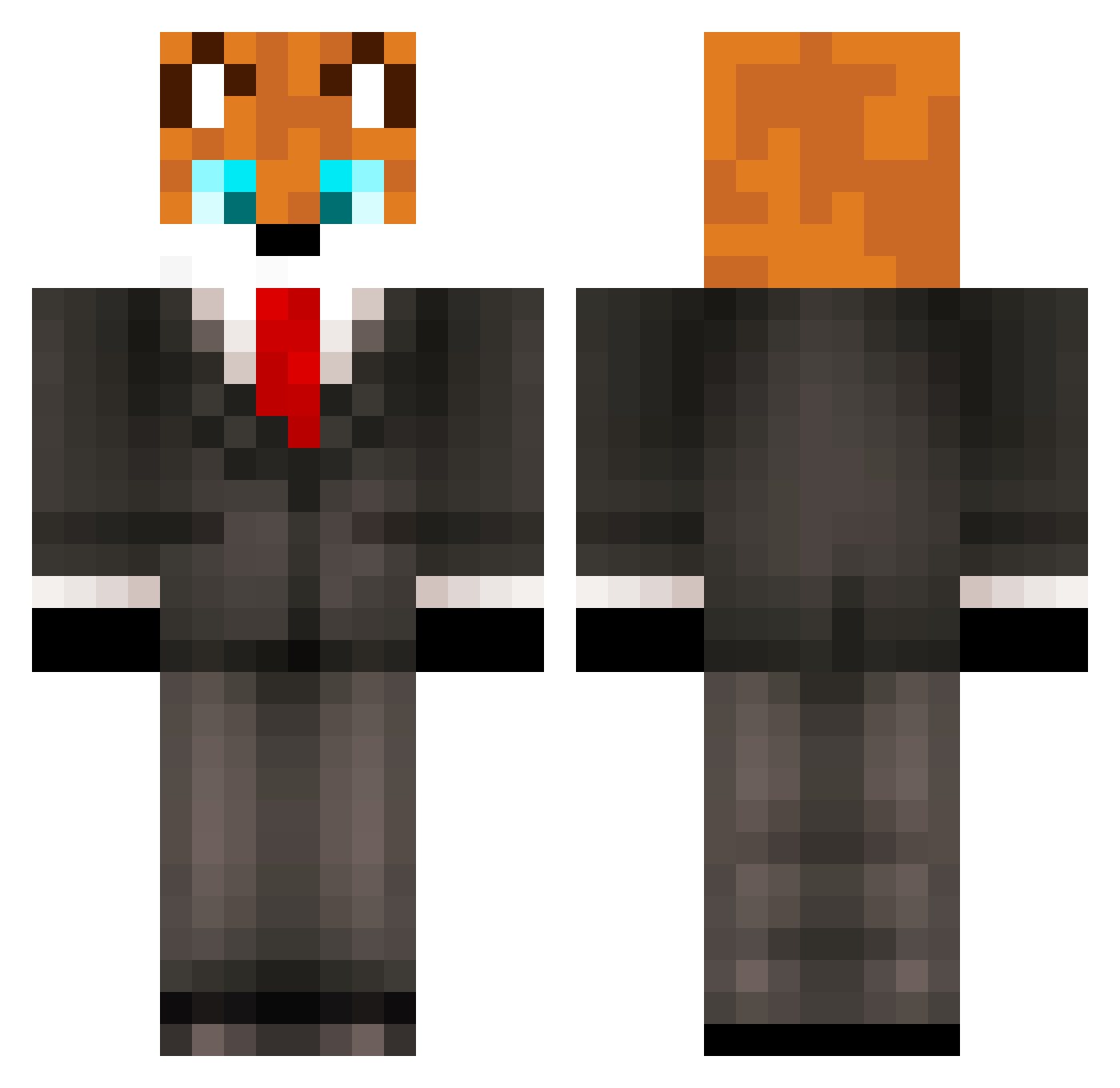 IronJames3 Minecraft skin, front and back view