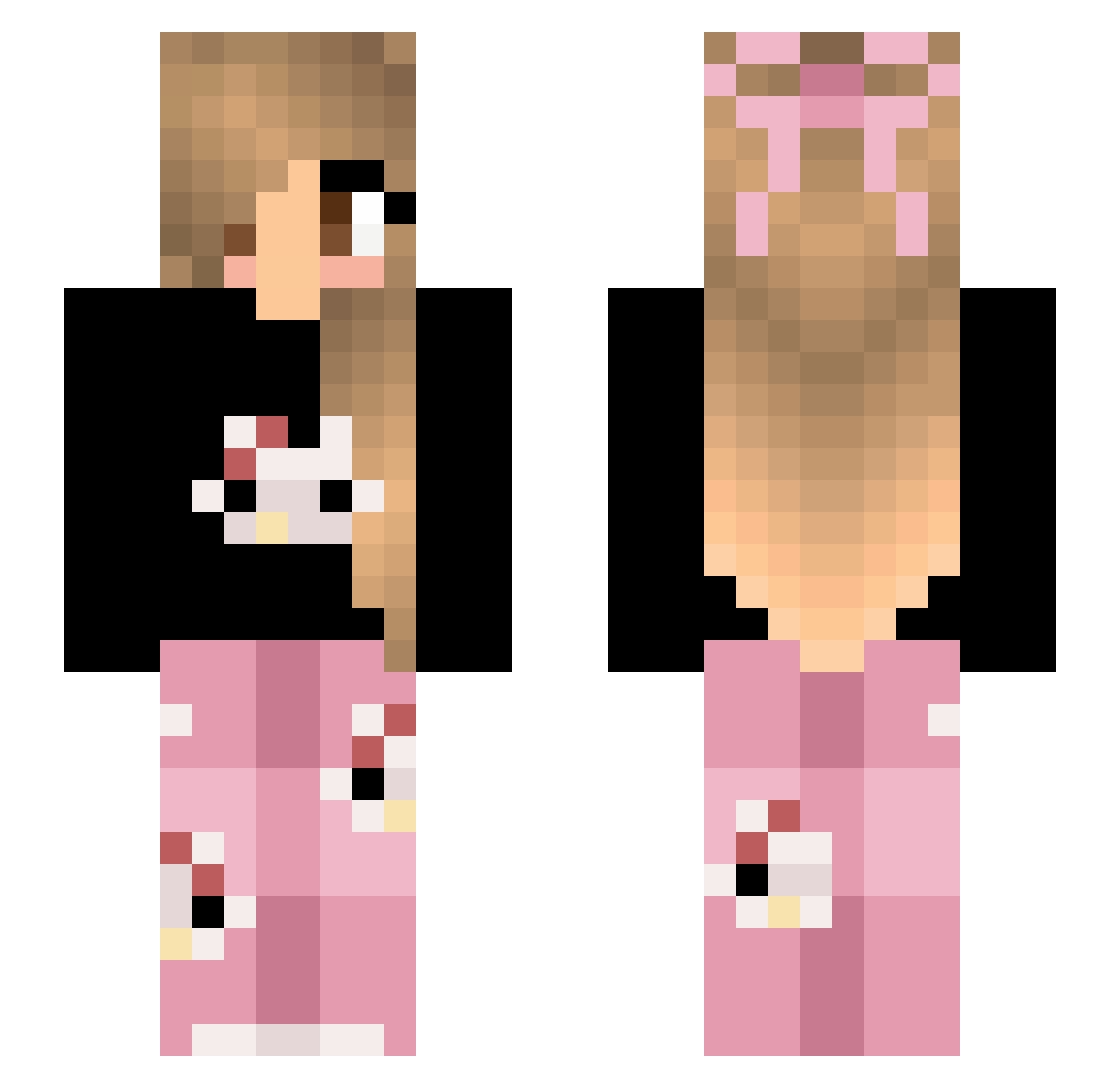 helenaninha Minecraft skin, front and back view