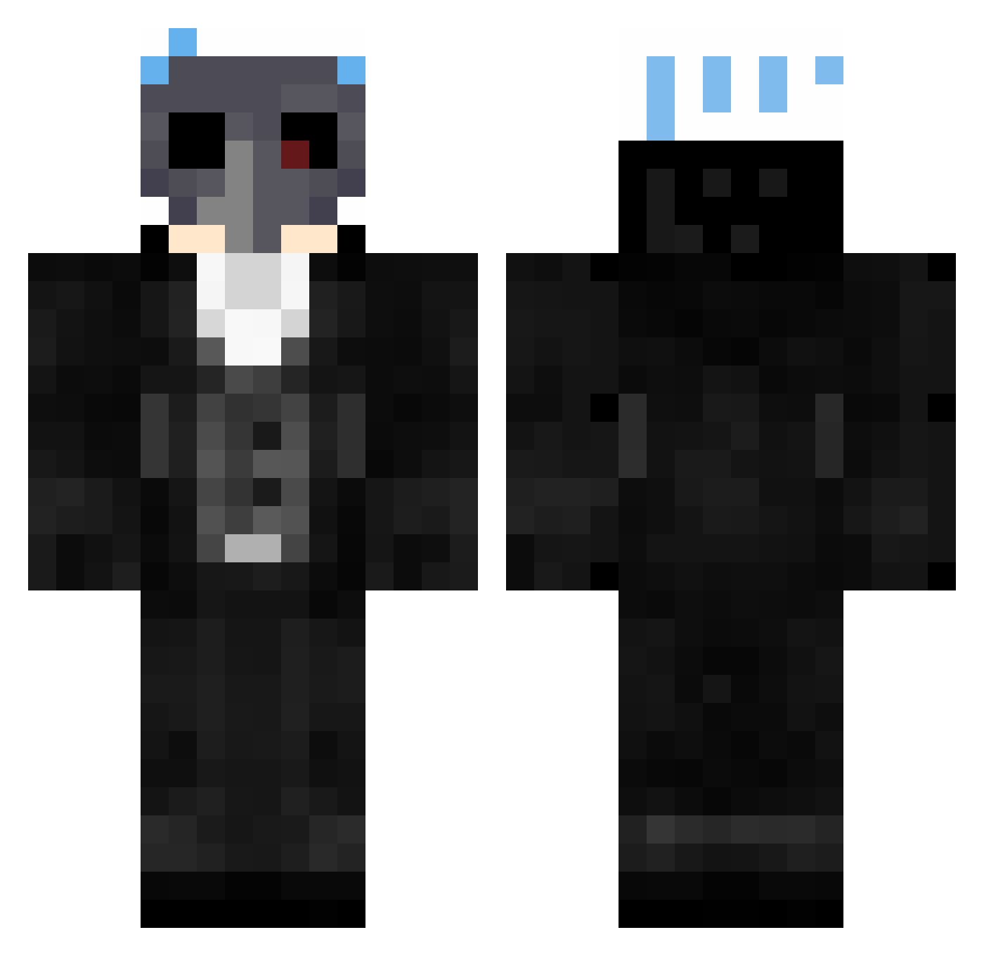 IceSnow602 Minecraft skin, front and back view