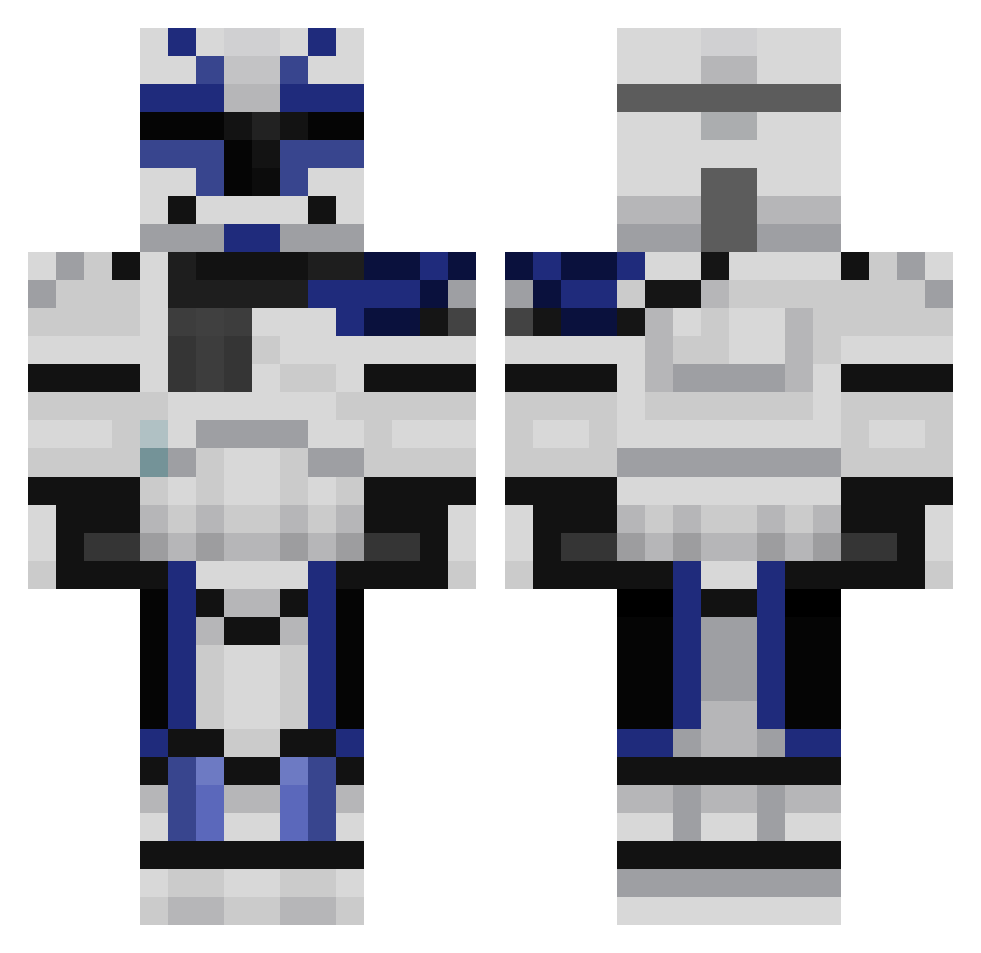 Acmash083029 Minecraft skin, front and back view