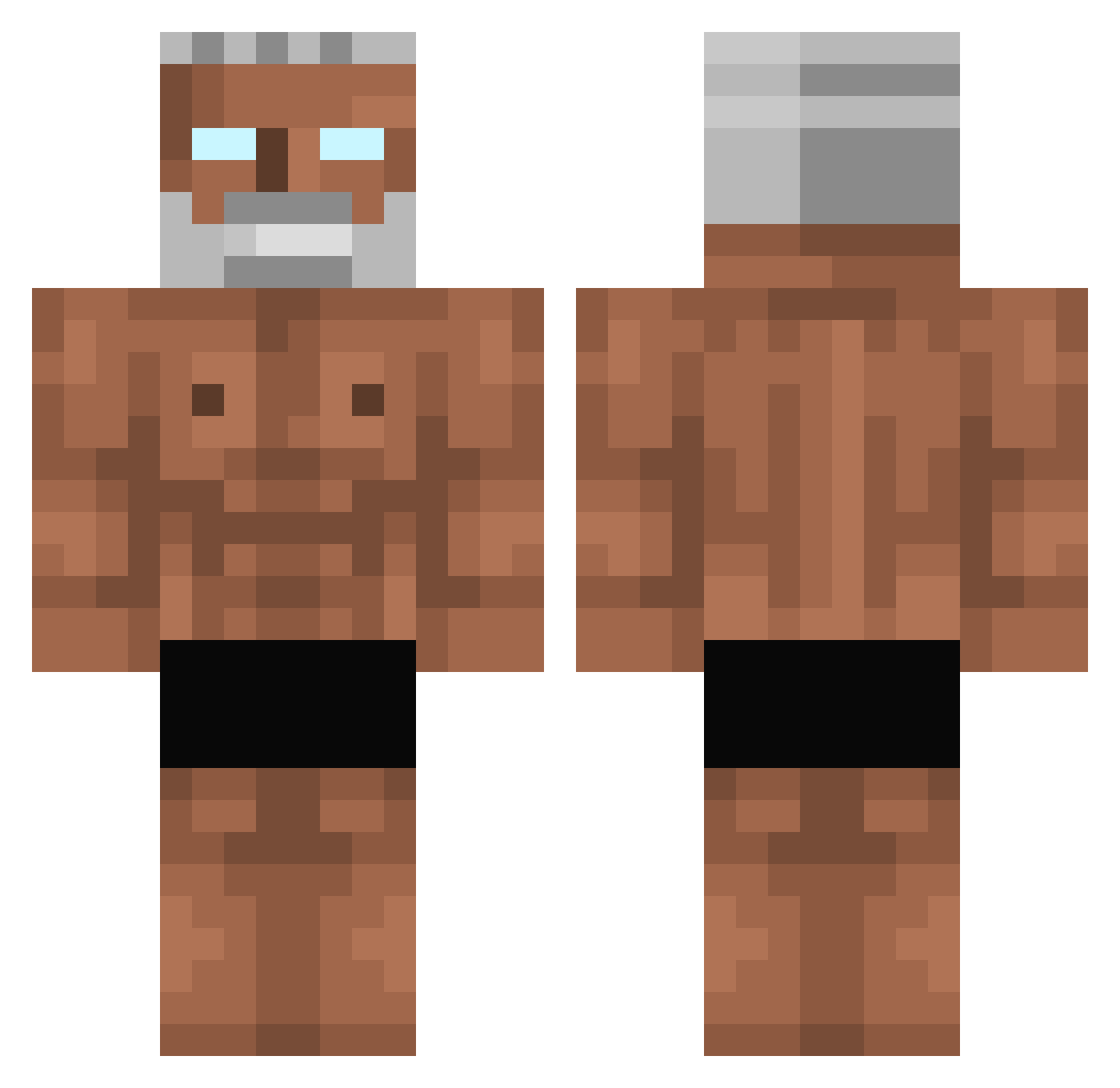 ARMVRIK Minecraft skin, front and back view