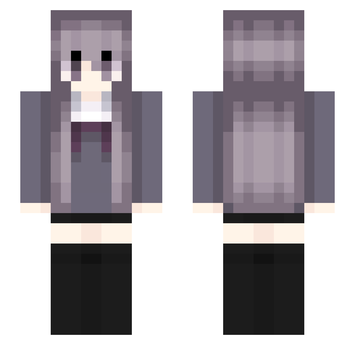 C82 Minecraft skin, front and back view