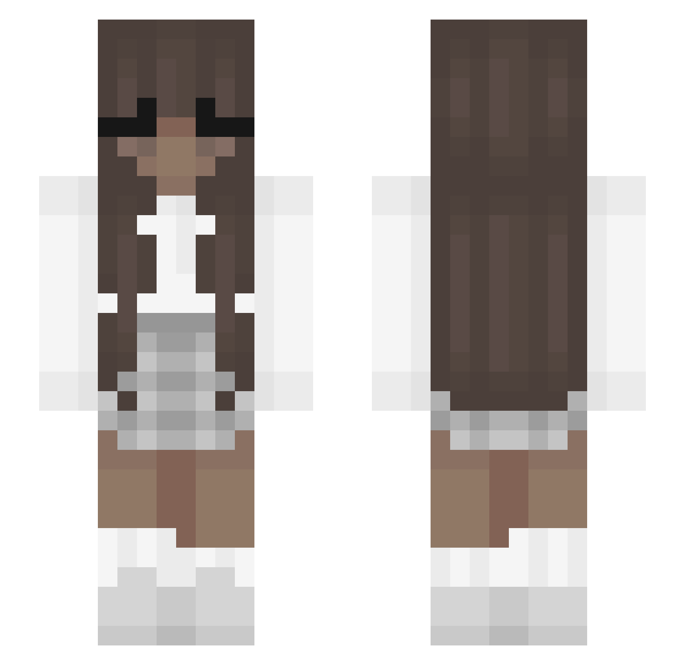 euphxriic Minecraft skin, front and back view