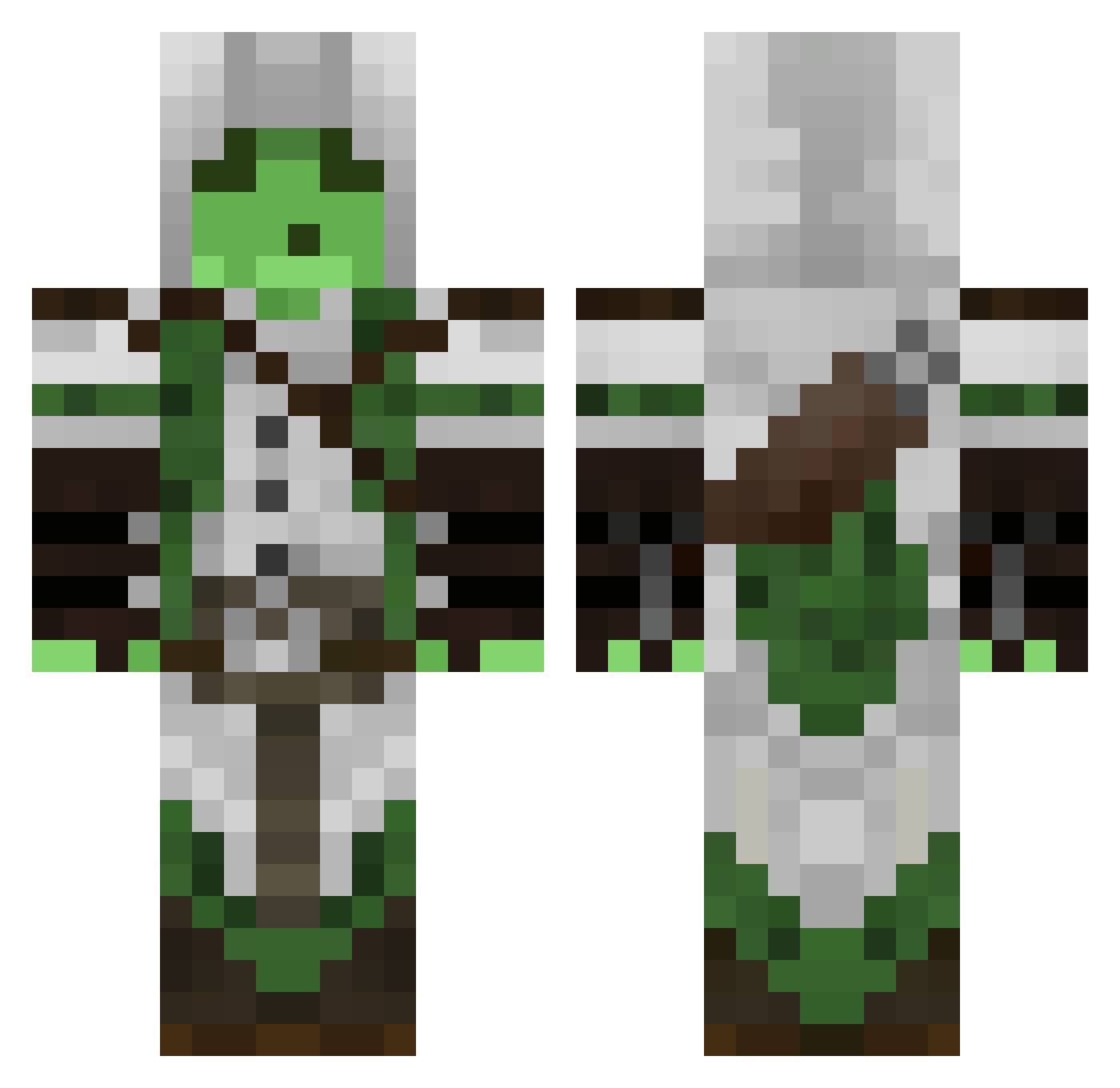 Qu1nton Minecraft skin, front and back view