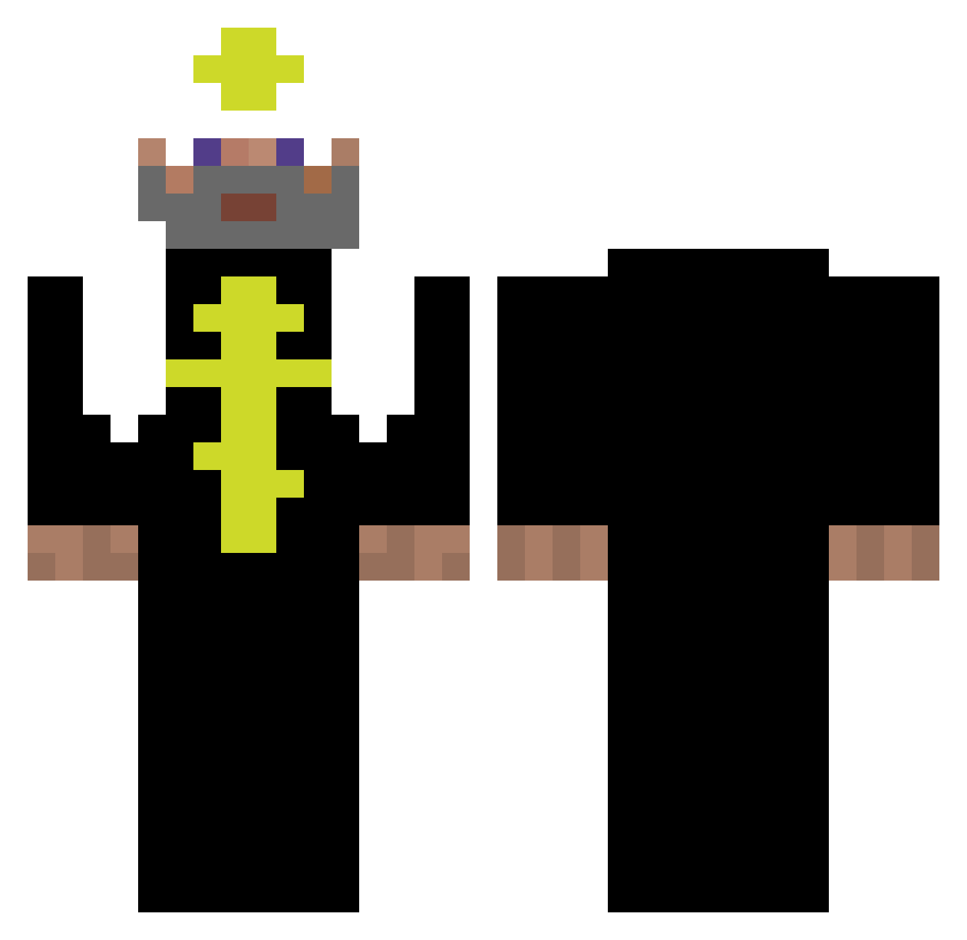 Tendeki Minecraft skin, front and back view