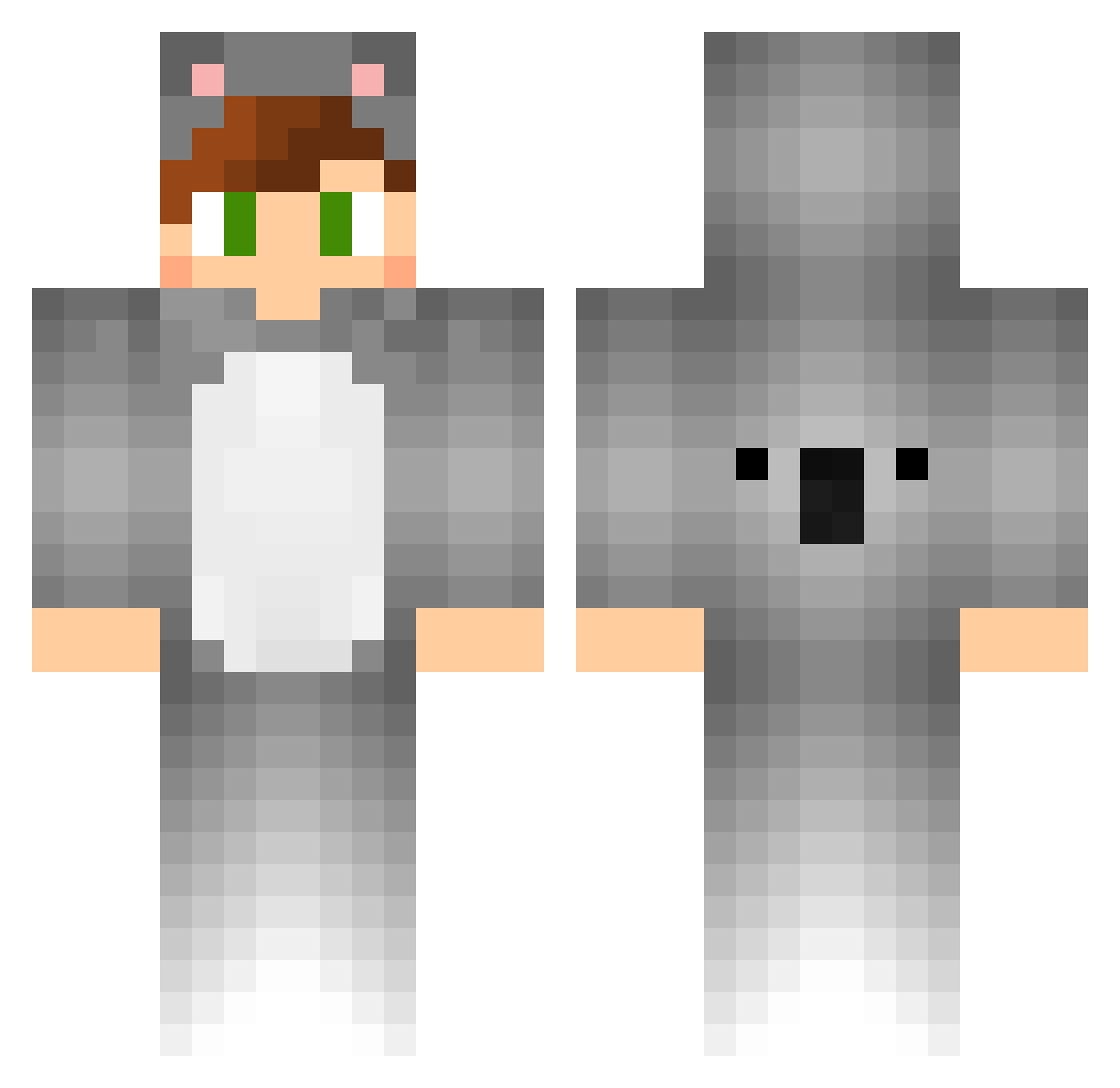 RDL2 Minecraft skin, front and back view
