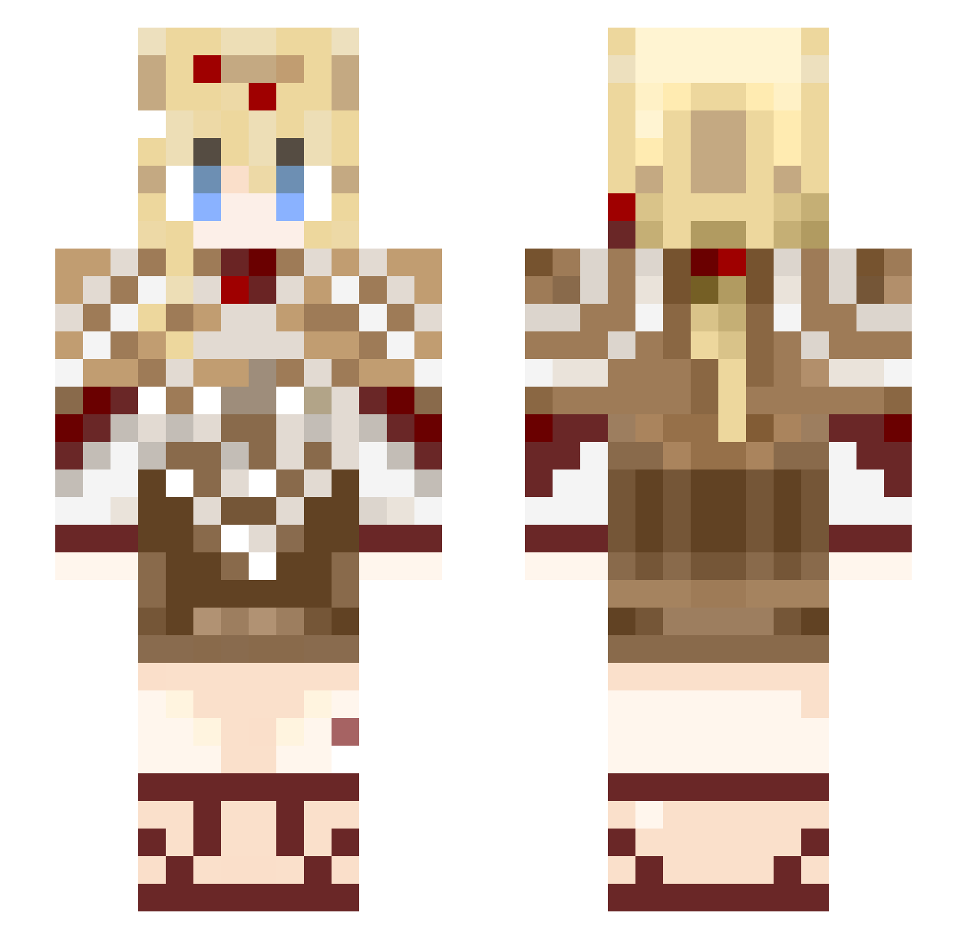 Youyouziii Minecraft skin, front and back view