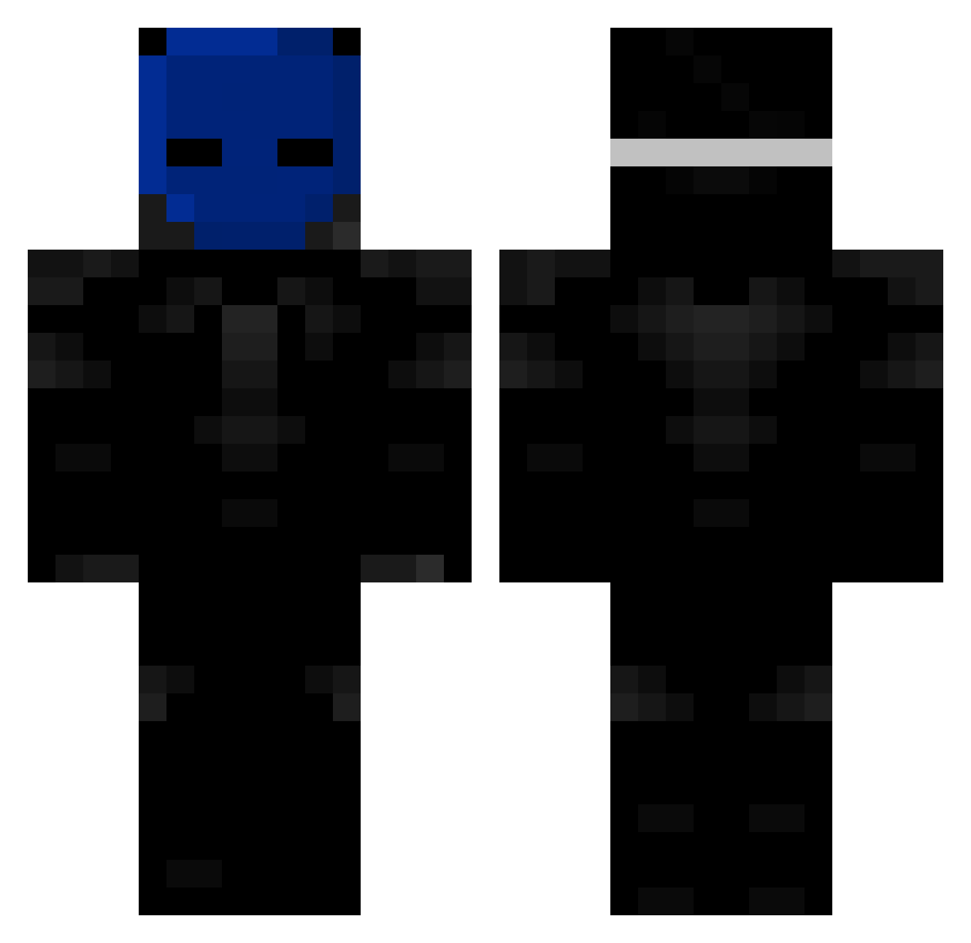 SnowFlower Minecraft skin, front and back view
