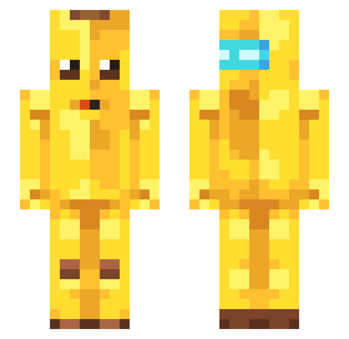 xLz7x Minecraft skin, front and back view